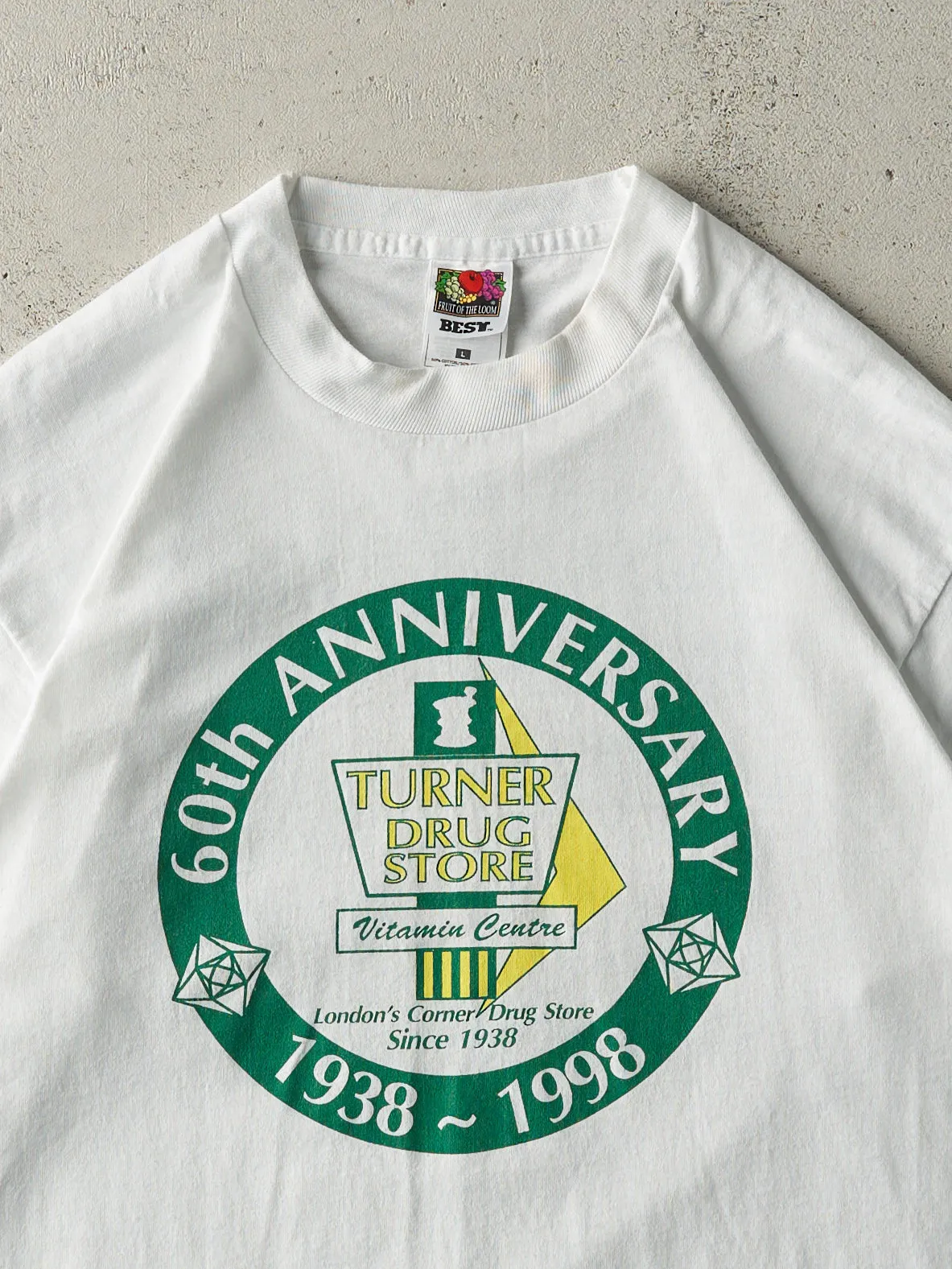 Vintage 98' White Turner Drug Store Single Stitch Tee (M) sold by Rebalance Vintage product image thumbnail 3