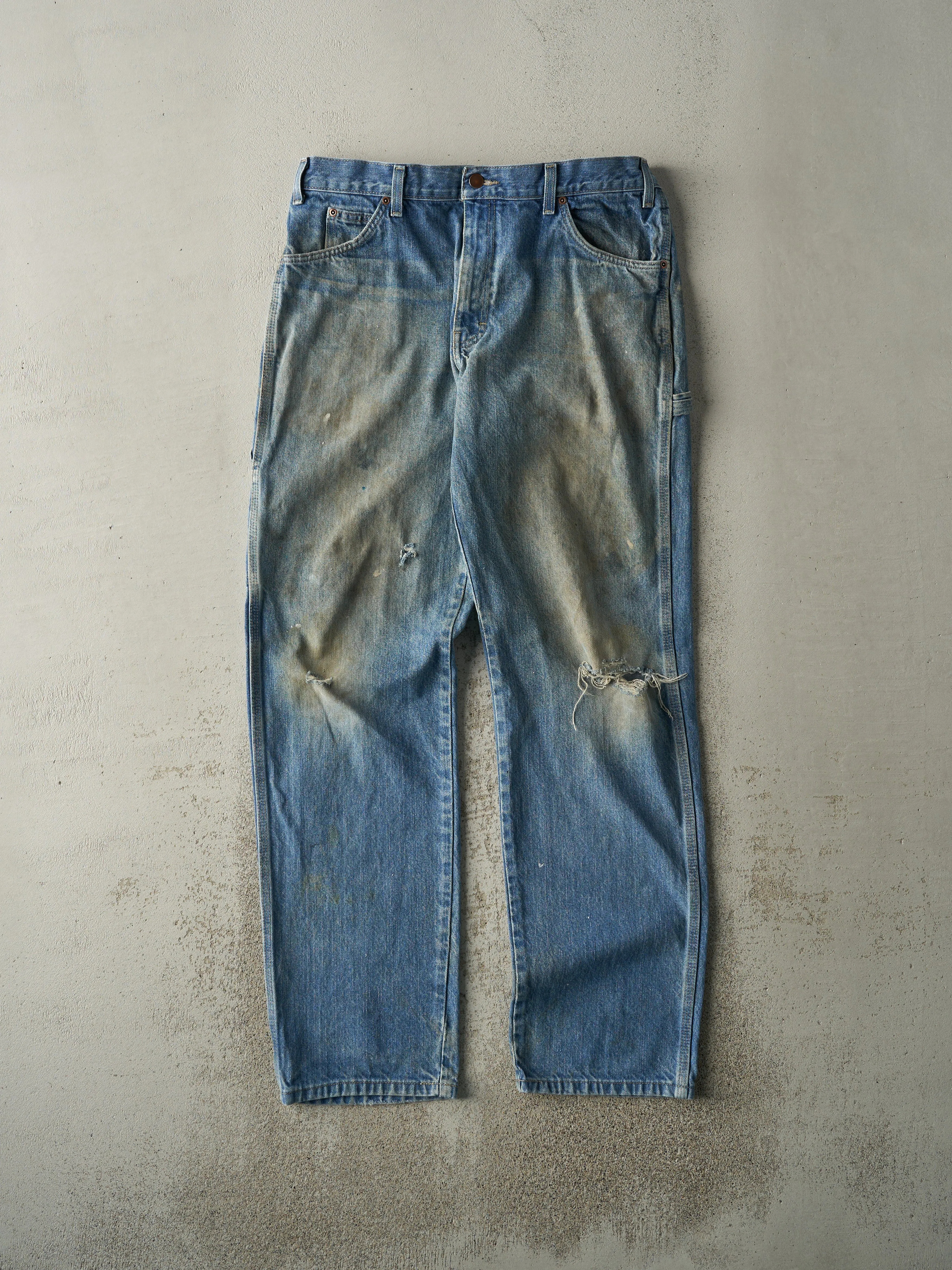 Vintage 90s Mid Wash Dickies Carpenter Jeans (35.5x34.5) sold by Rebalance Vintage