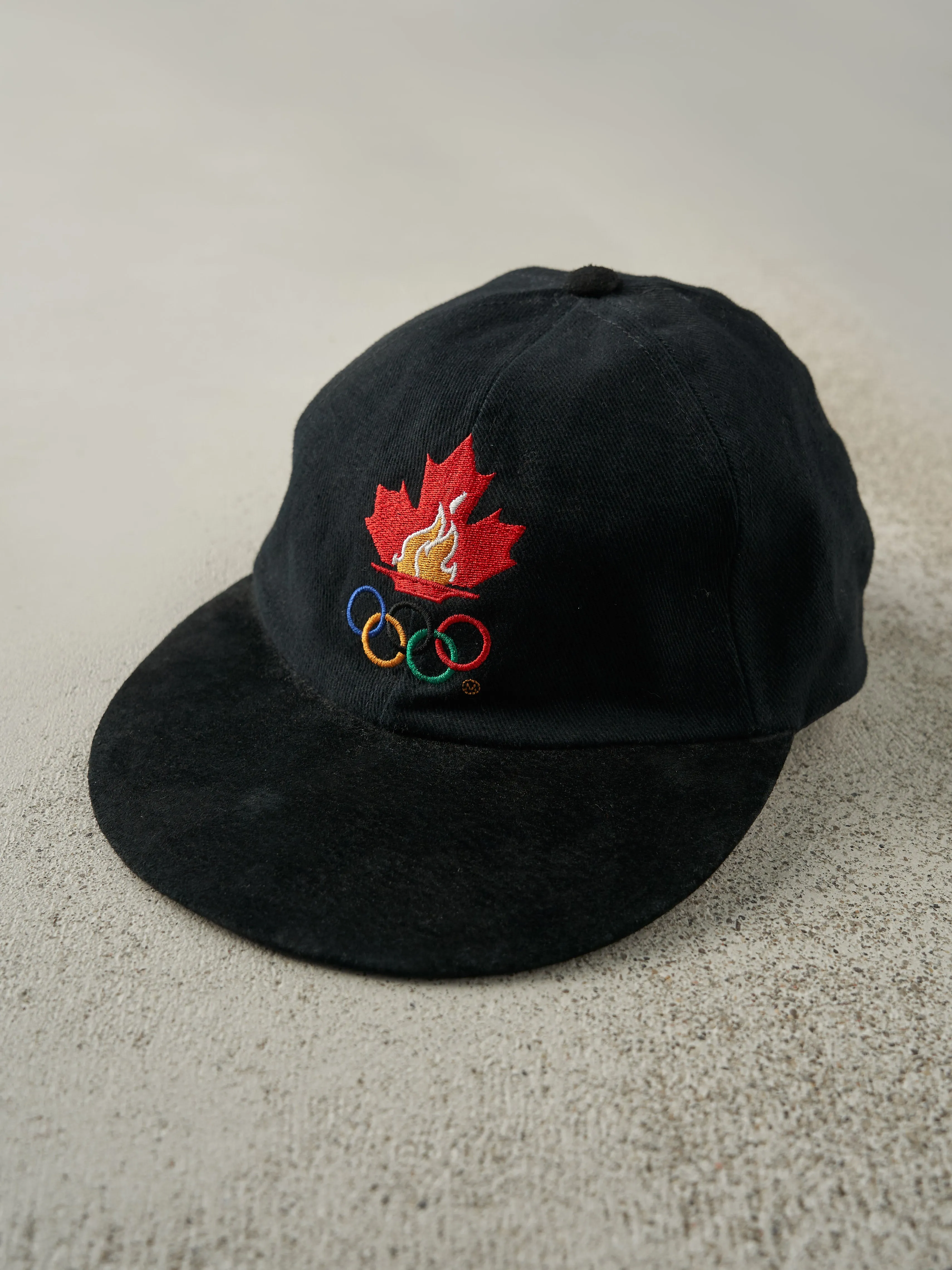 Vintage 96' Black Olympics Canada Leather Strap Back Hat sold by Rebalance Vintage product image thumbnail 2