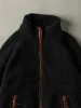 Vintage 90s Black Deep Pile Sherpa Zip Up Jacket (L/XL) sold by Rebalance Vintage