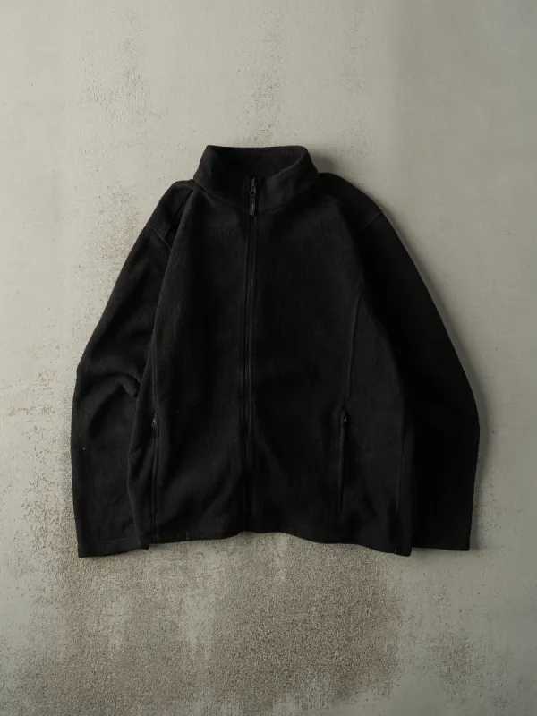 Vintage Y2K Black Zip Up Fleece Sweatshirt (XL) sold by Rebalance Vintage