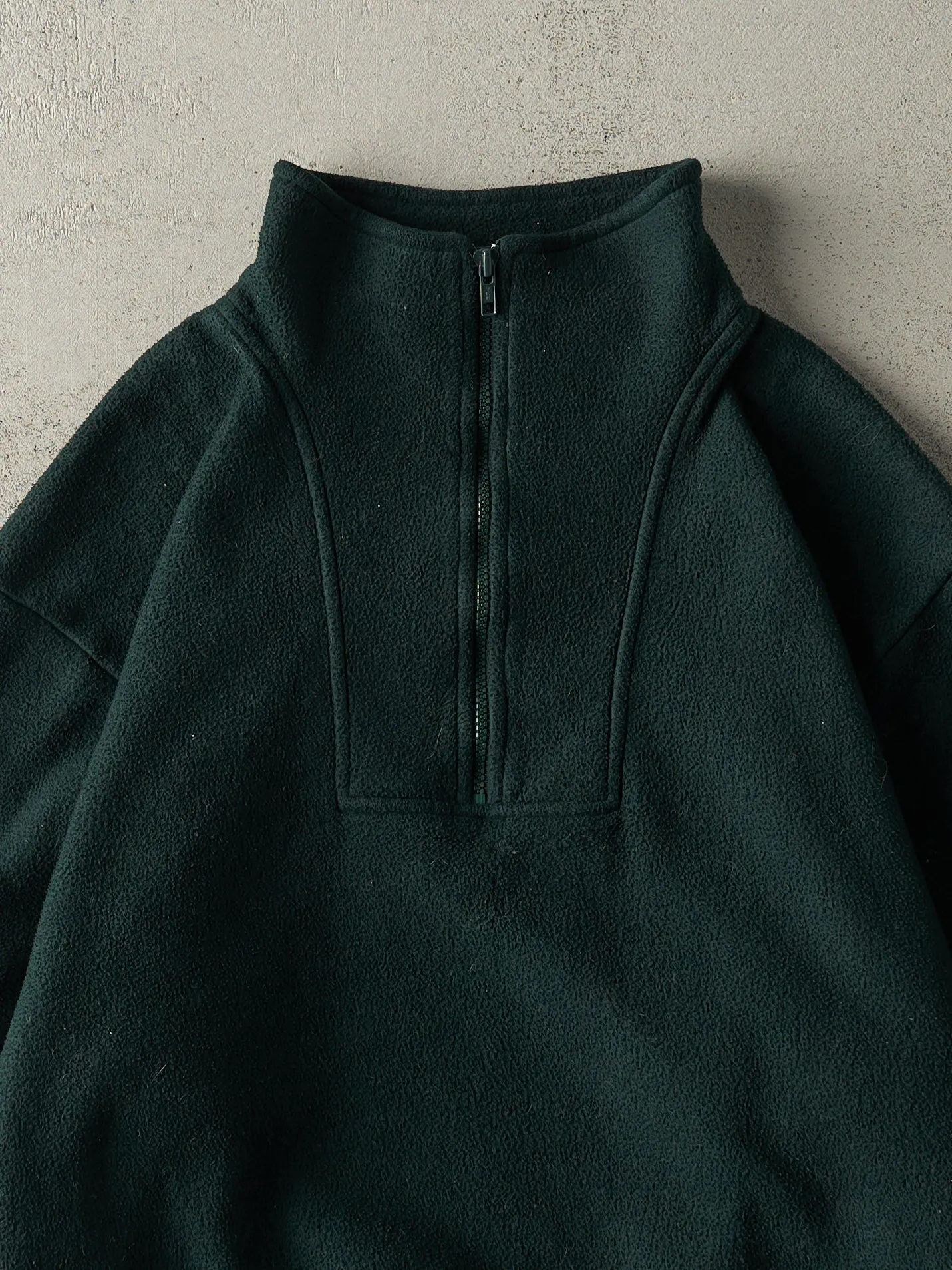 Vintage 90s Forest Green Quarter Zip Fleece (L) sold by Rebalance Vintage product image thumbnail 3