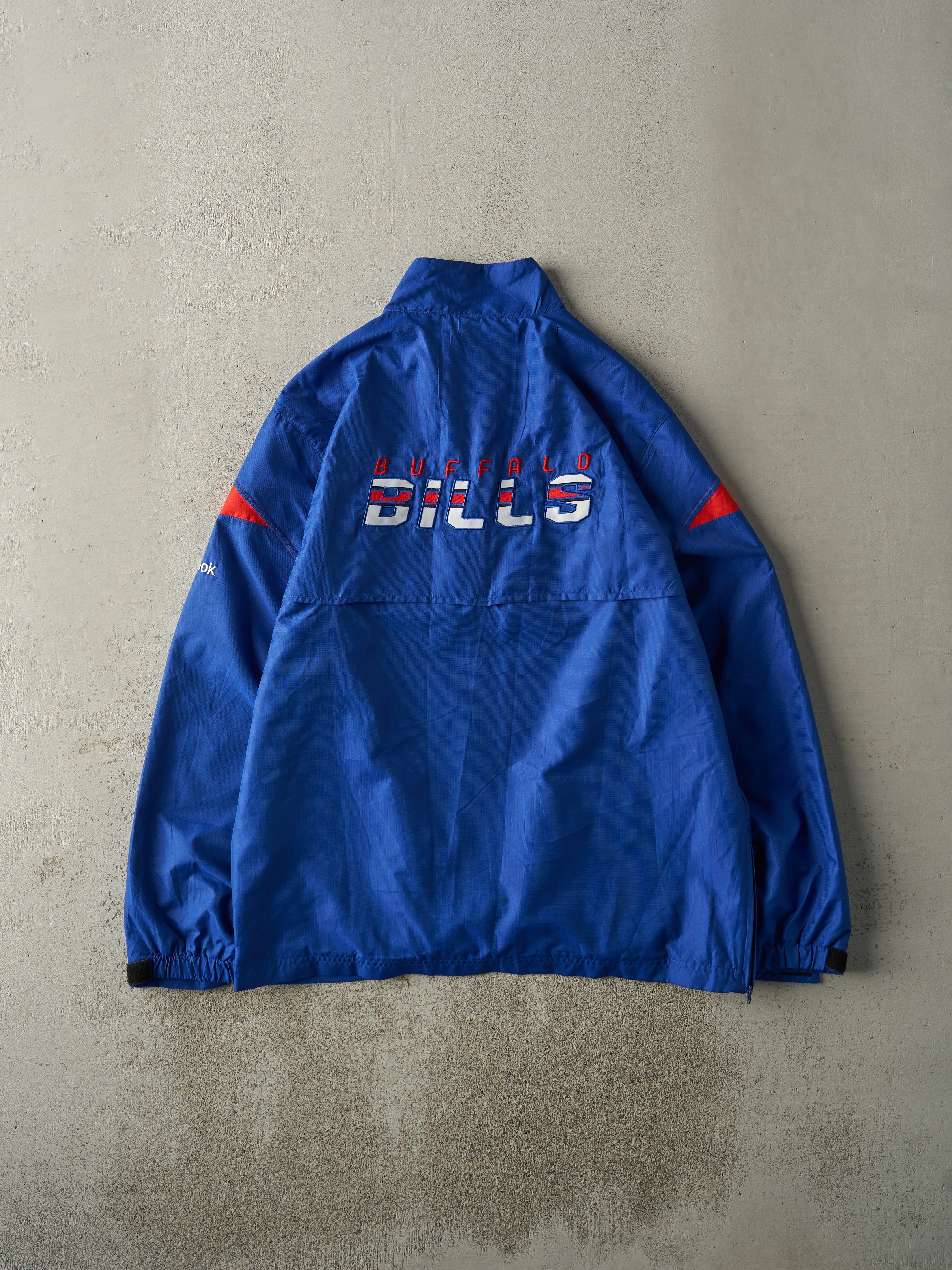 Vintage Y2K Blue Buffalo Bills Quarter Zip Wind Breaker Jacket (L) sold by Rebalance Vintage product image thumbnail 2