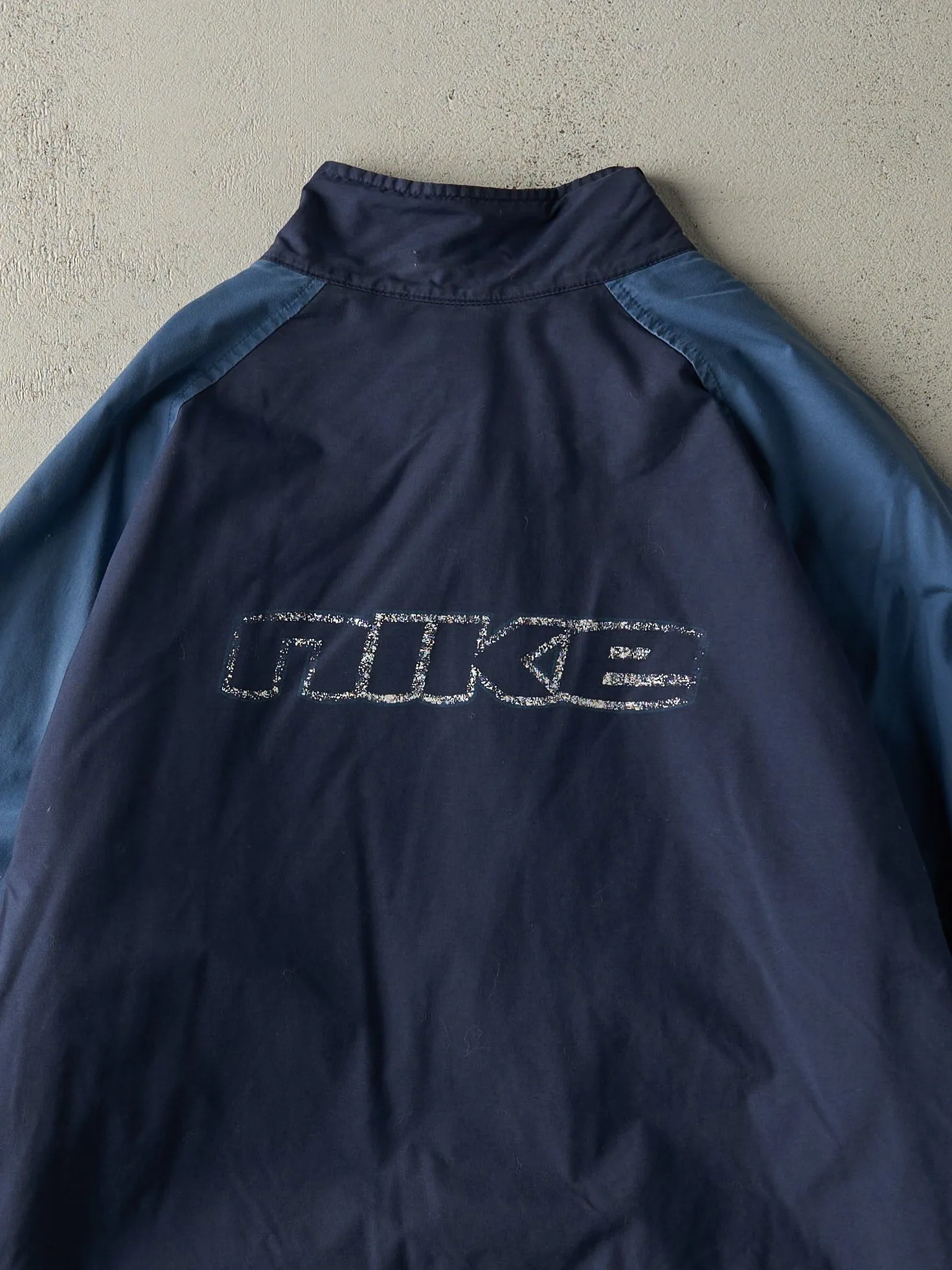 Vintage Y2K Navy Blue Nike Wind Breaker Jacket (L) sold by Rebalance Vintage product image thumbnail 4