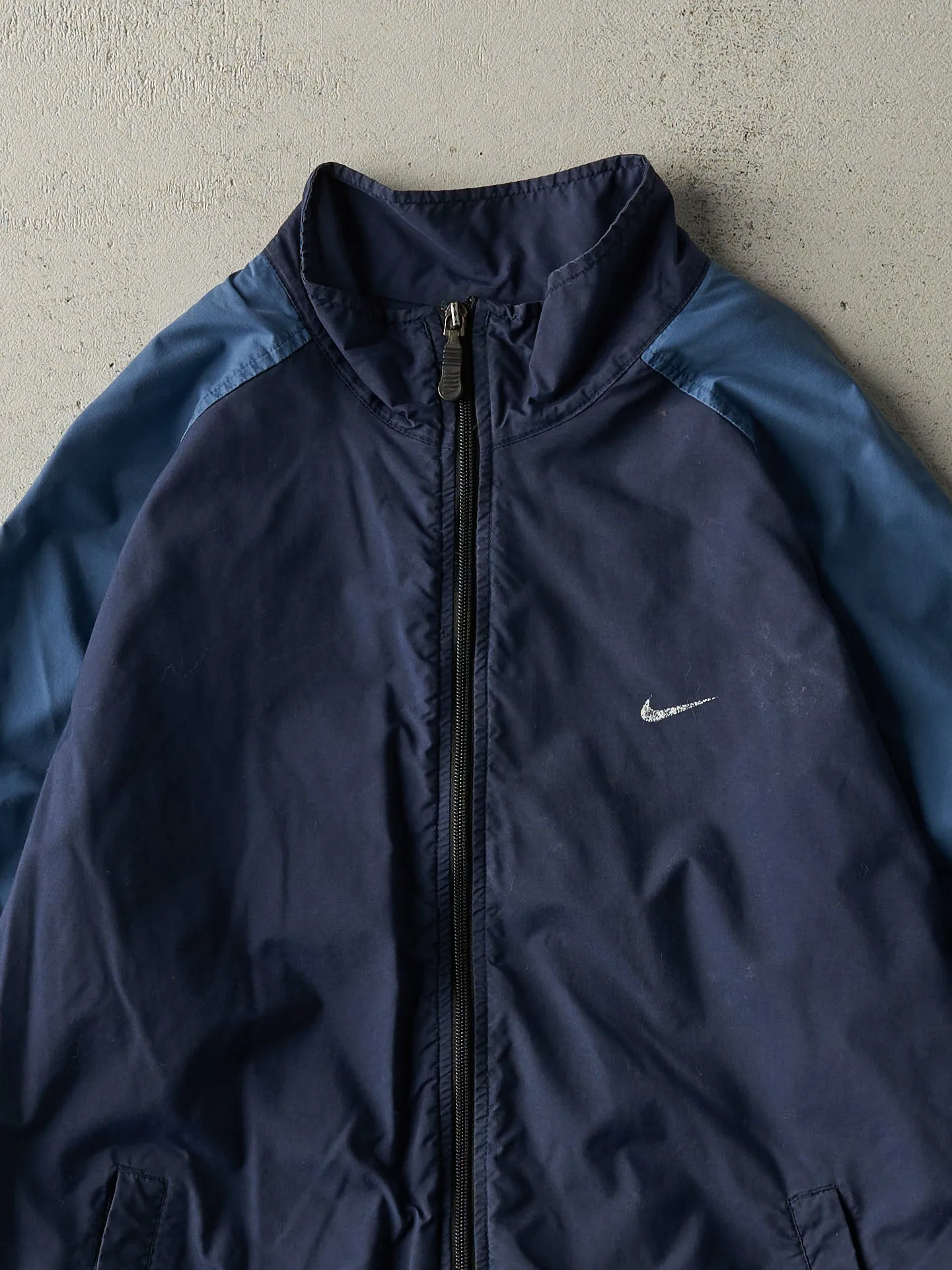 Vintage Y2K Navy Blue Nike Wind Breaker Jacket (L) sold by Rebalance Vintage product image thumbnail 3