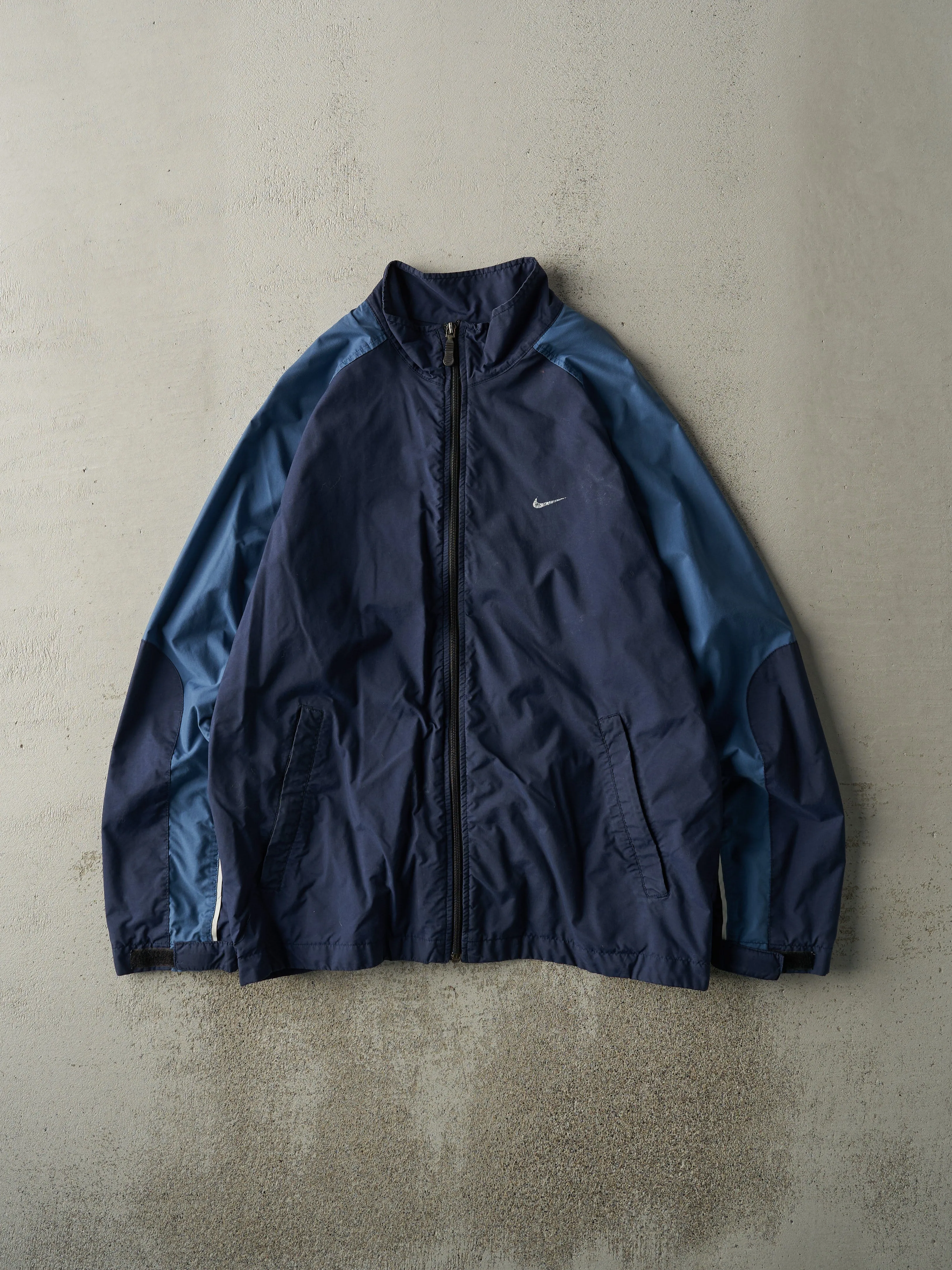 Vintage Y2K Navy Blue Nike Wind Breaker Jacket (L) sold by Rebalance Vintage
