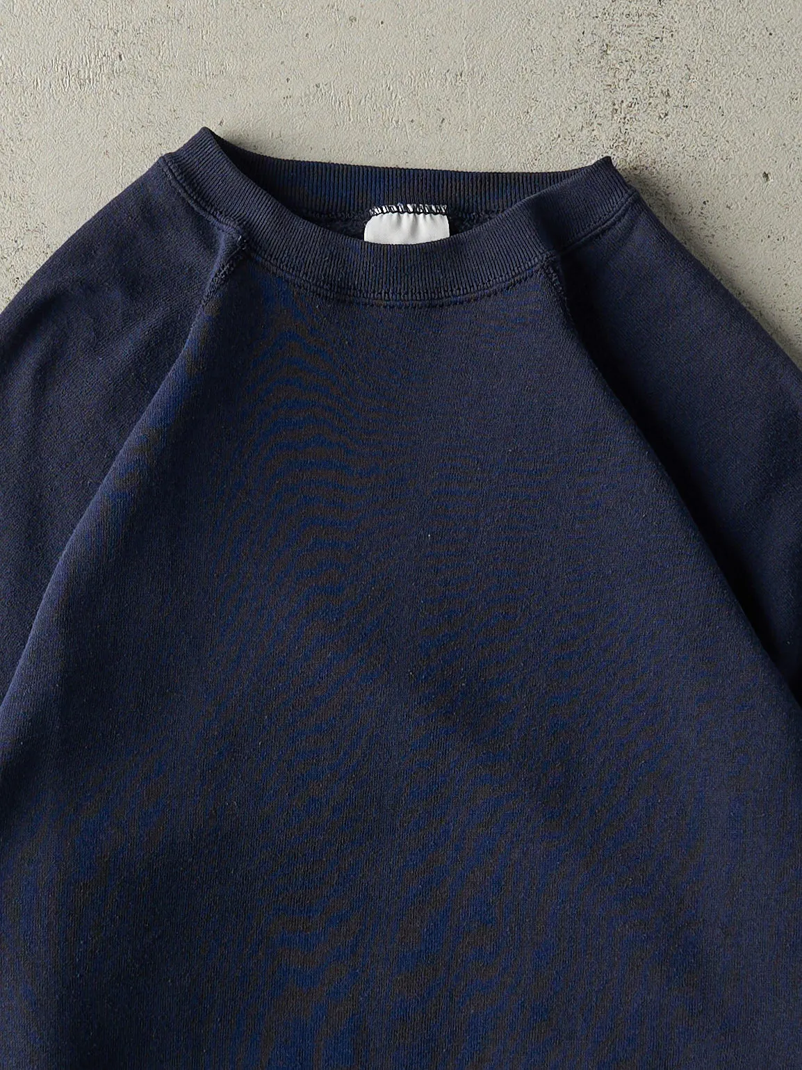 Vintage 80s Navy Blue Blank Crewneck (M) sold by Rebalance Vintage product image thumbnail 2