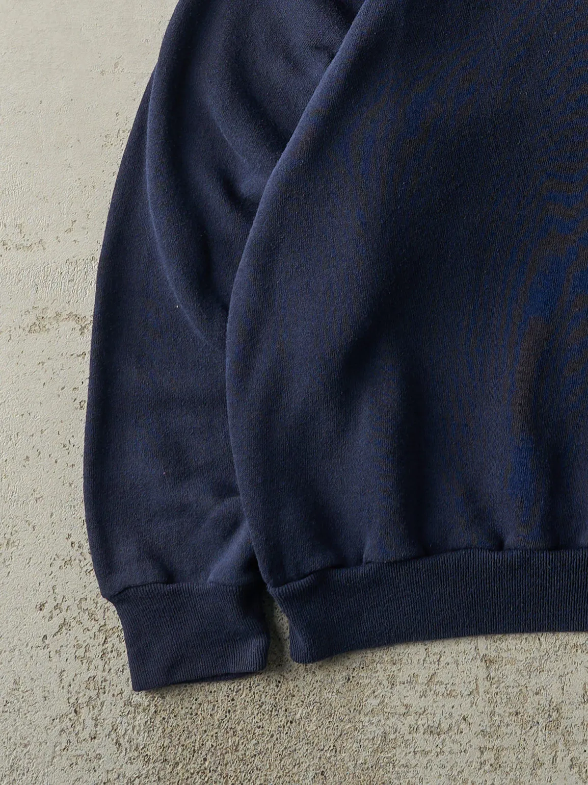 Vintage 80s Navy Blue Blank Crewneck (M) sold by Rebalance Vintage product image thumbnail 3