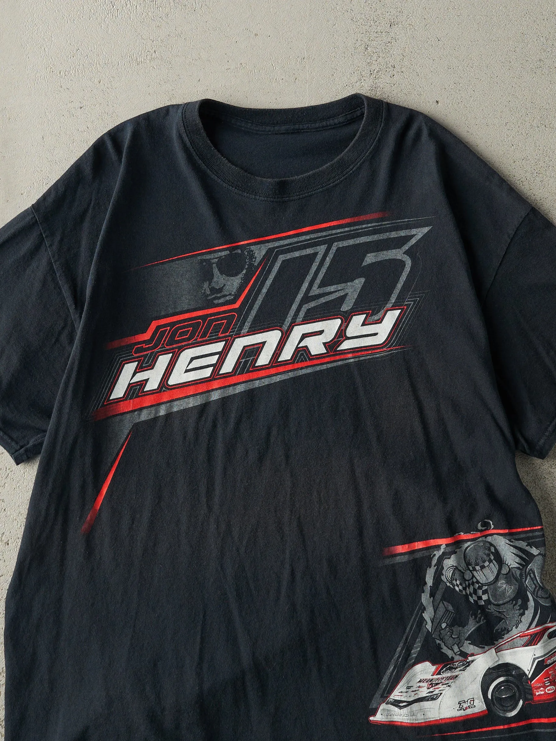 Vintage Y2K Black Jon Henry Racing Tee (L) sold by Rebalance Vintage product image thumbnail 3