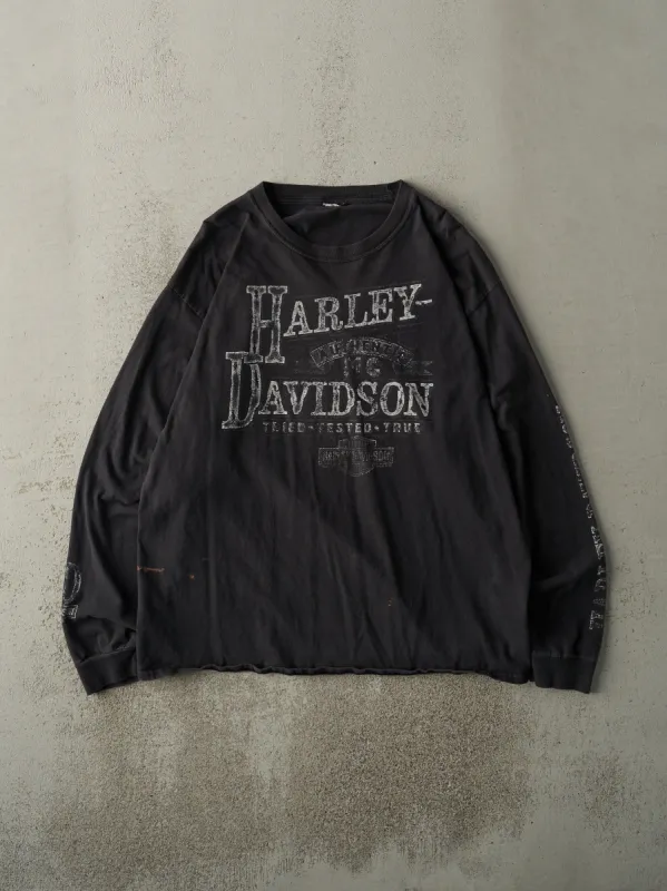 15' Black Edmonton Alberta Harley Davidson Long Sleeve (L) sold by Rebalance Vintage