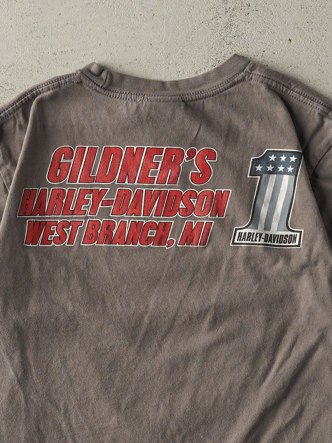 Vintage 11' Charcoal Grey West Branch Michigan Harley Davidson Tee (S) sold by Rebalance Vintage product image thumbnail 4