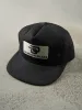 Vintage 80s Black Double D Glass Foam Snapback Hat sold by Rebalance Vintage