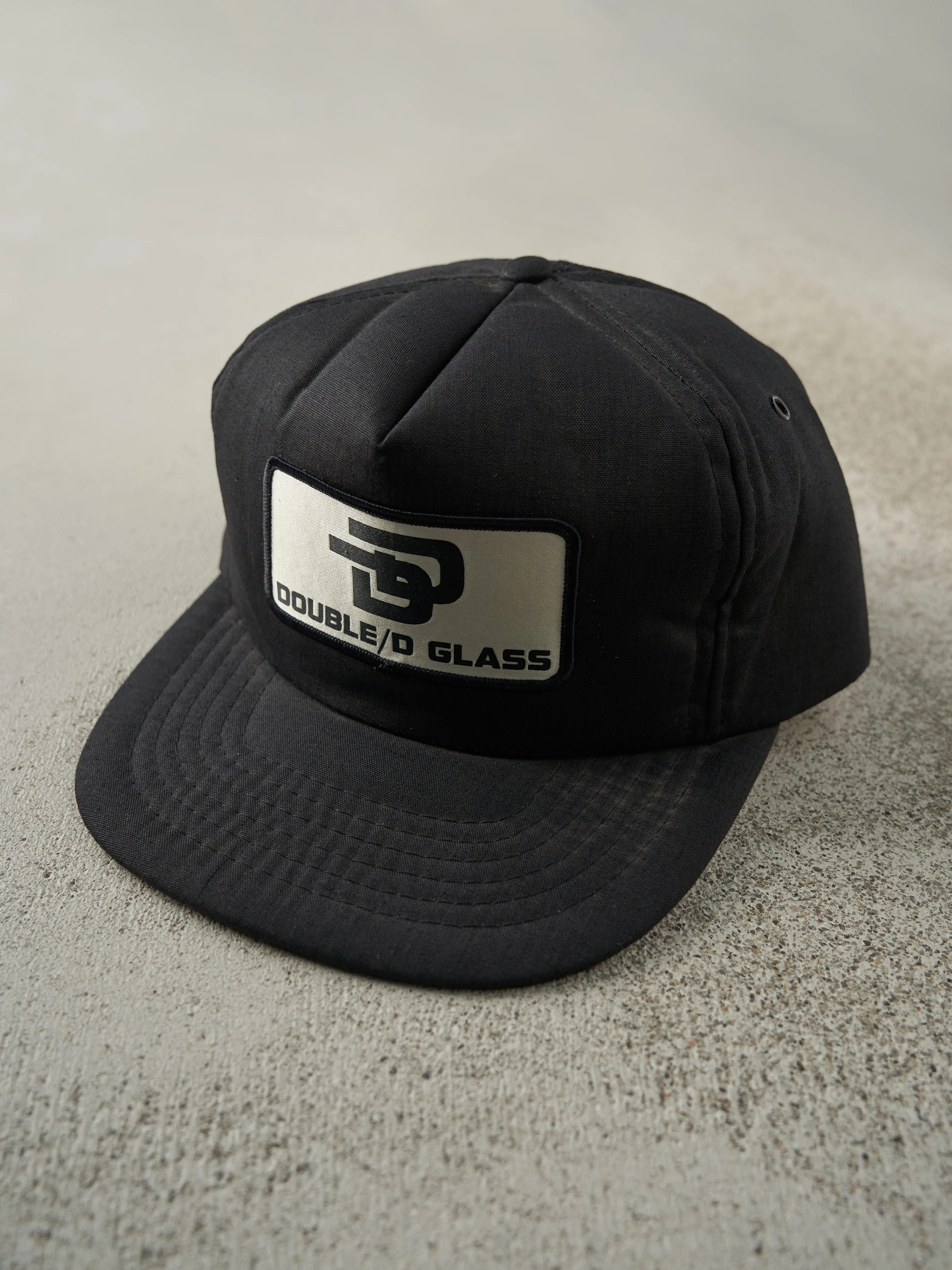 Vintage 80s Black Double D Glass Foam Snapback Hat sold by Rebalance Vintage product image thumbnail 2
