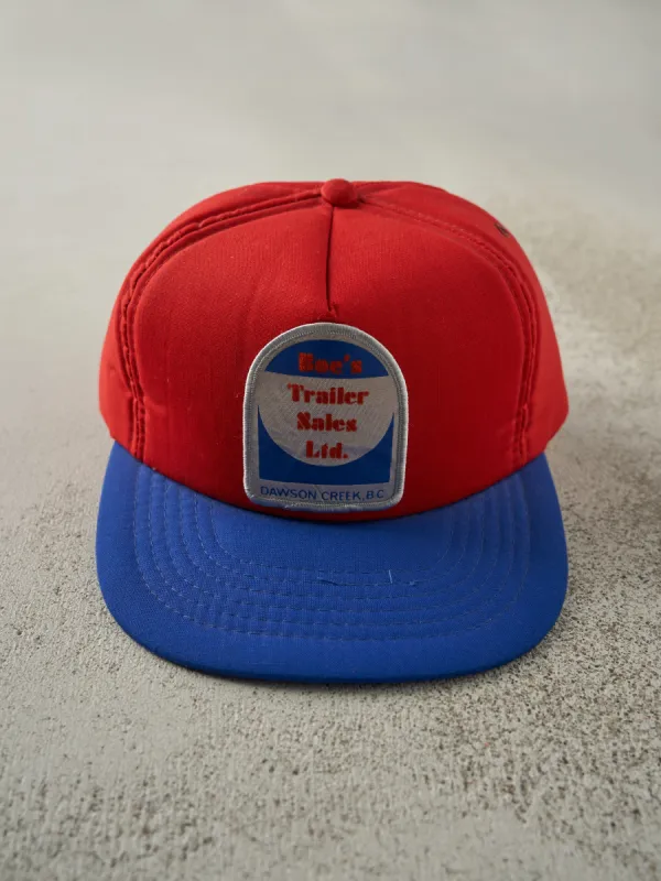 Vintage 80s Red & Blue Dawson Creek Foam Snapback sold by Rebalance Vintage