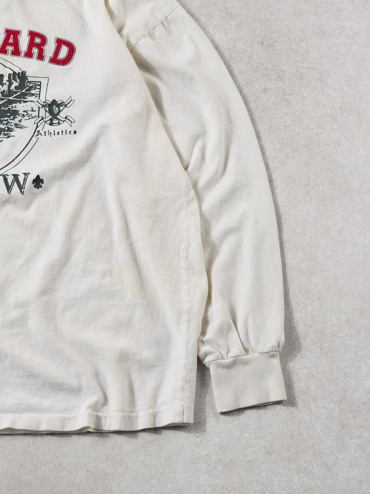 Vintage 70s White Harvard Rowing Crew Mock Longsleeve (S) sold by Rebalance Vintage product image thumbnail 3