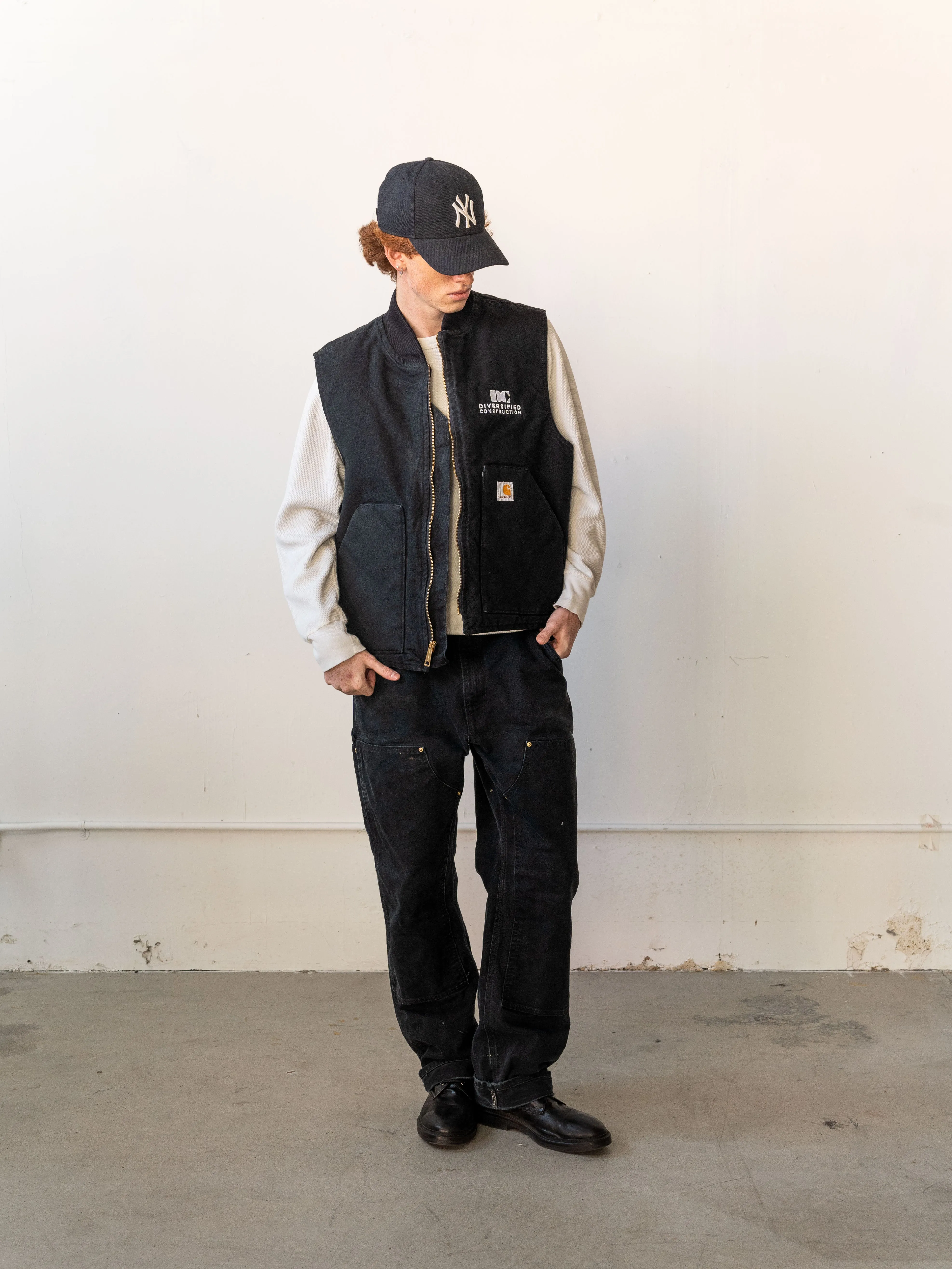Vintage Y2K Black Embroidered Carhartt Vest (L) sold by Rebalance Vintage product image thumbnail 2