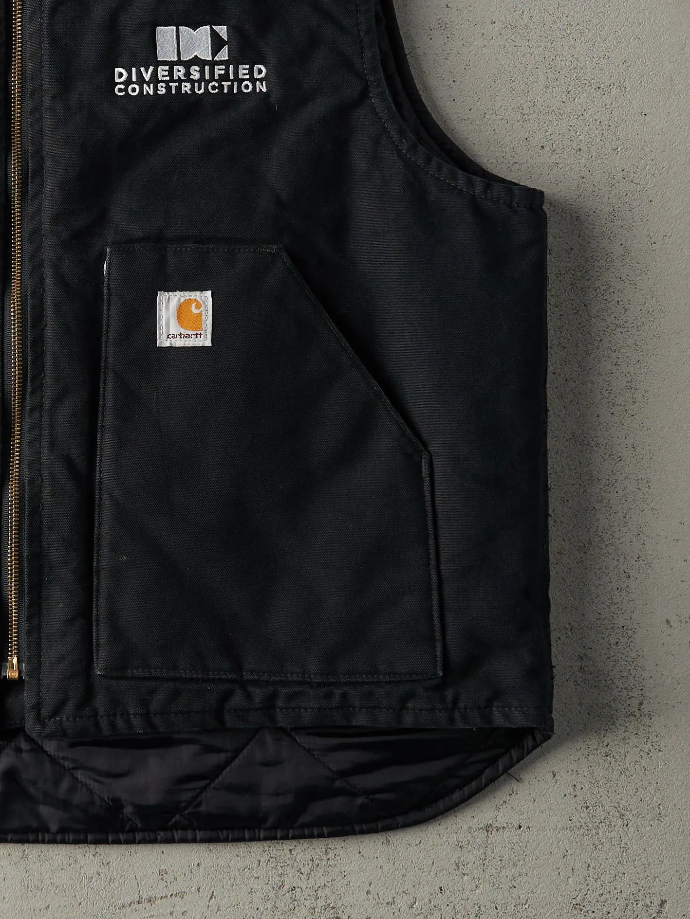 Vintage Y2K Black Embroidered Carhartt Vest (L) sold by Rebalance Vintage product image thumbnail 4