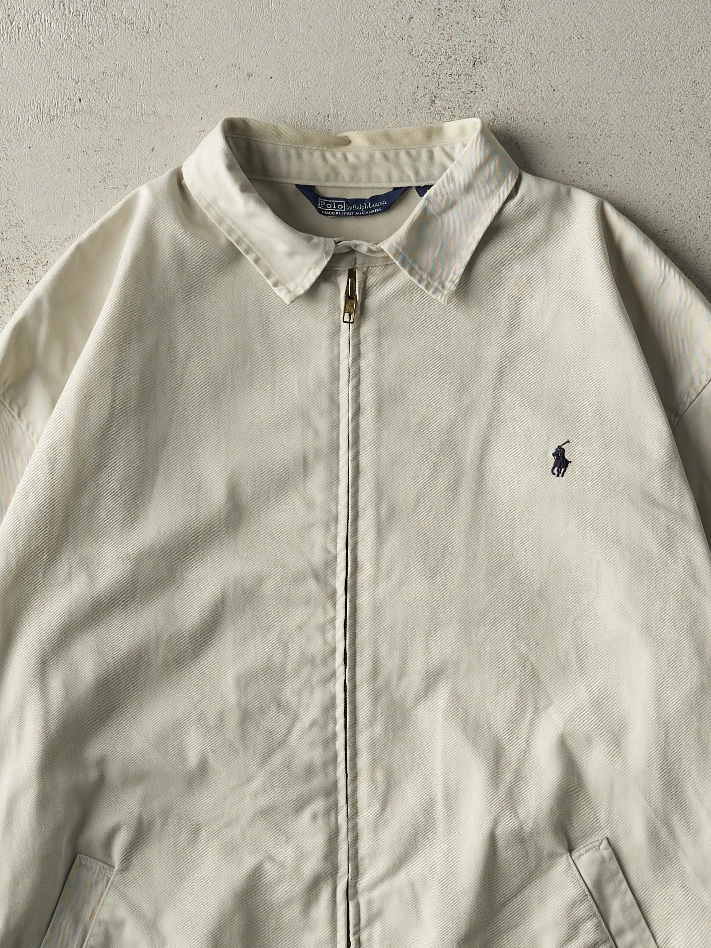 Vintage 90s Beige Polo Harrington Jacket (M/L) sold by Rebalance Vintage product image thumbnail 3