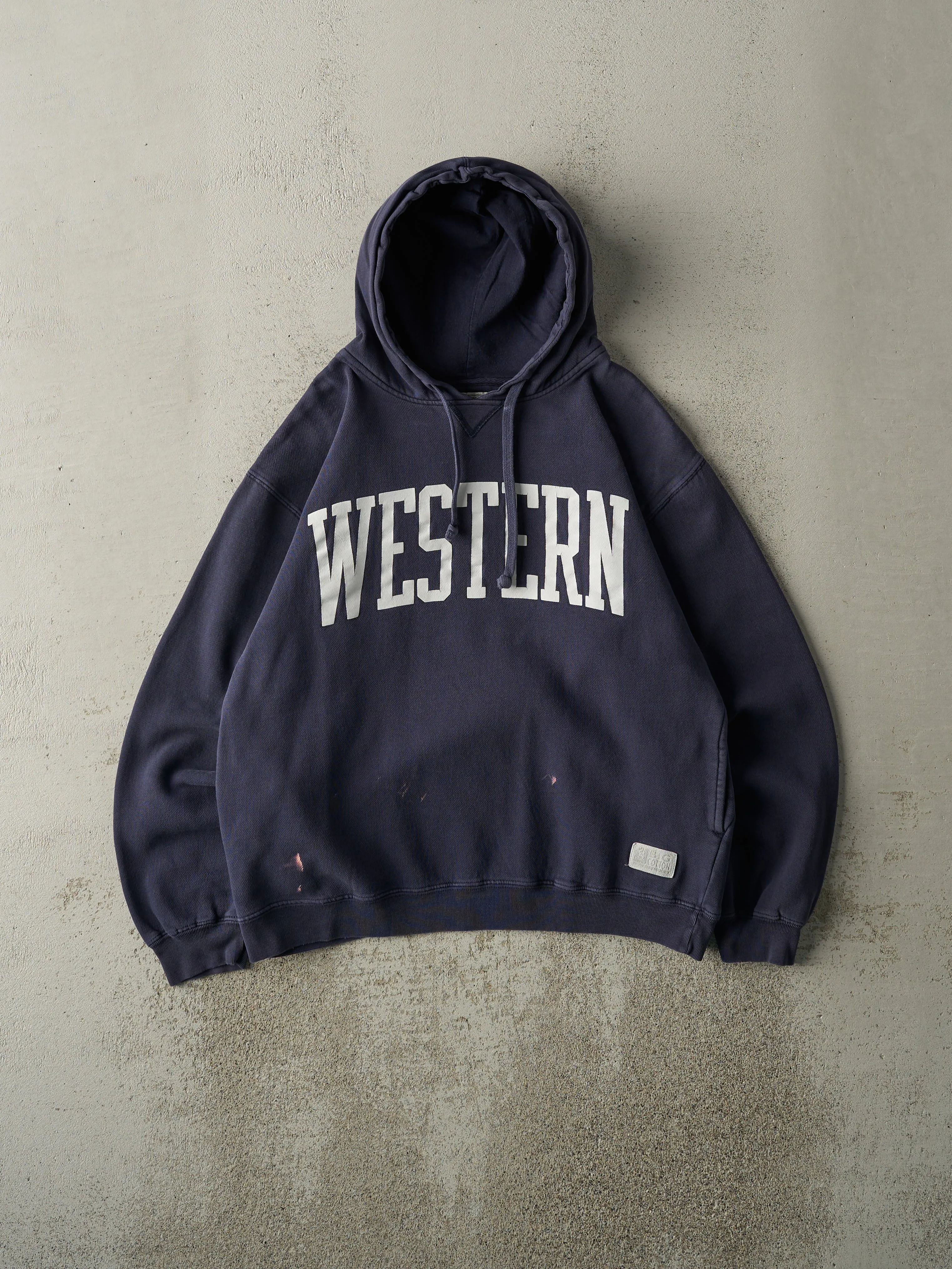 Vintage Y2K Navy Blue Western Hoodie (M) sold by Rebalance Vintage