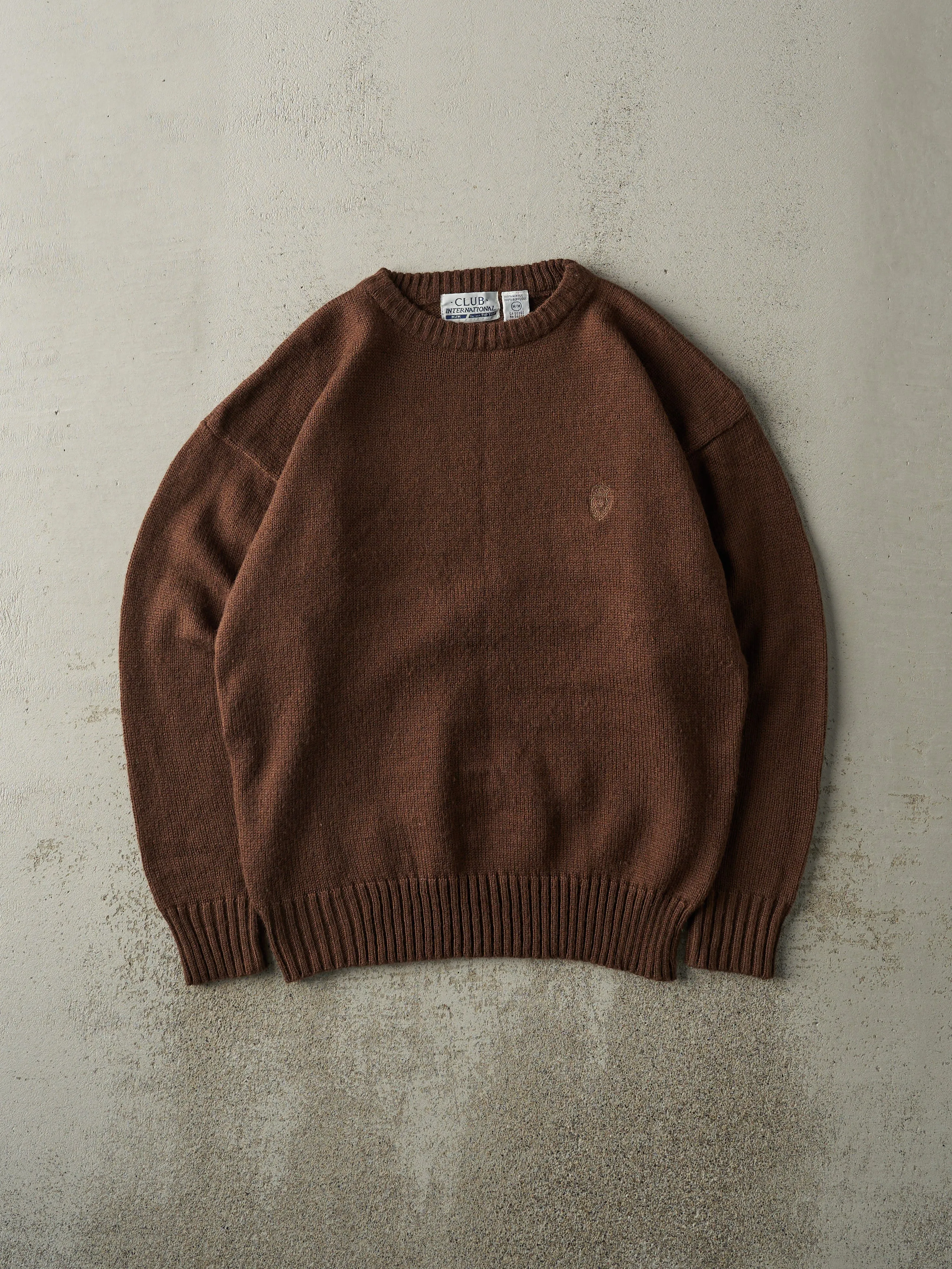 Vintage 90s Brown Club International Knit (M/L) sold by Rebalance Vintage