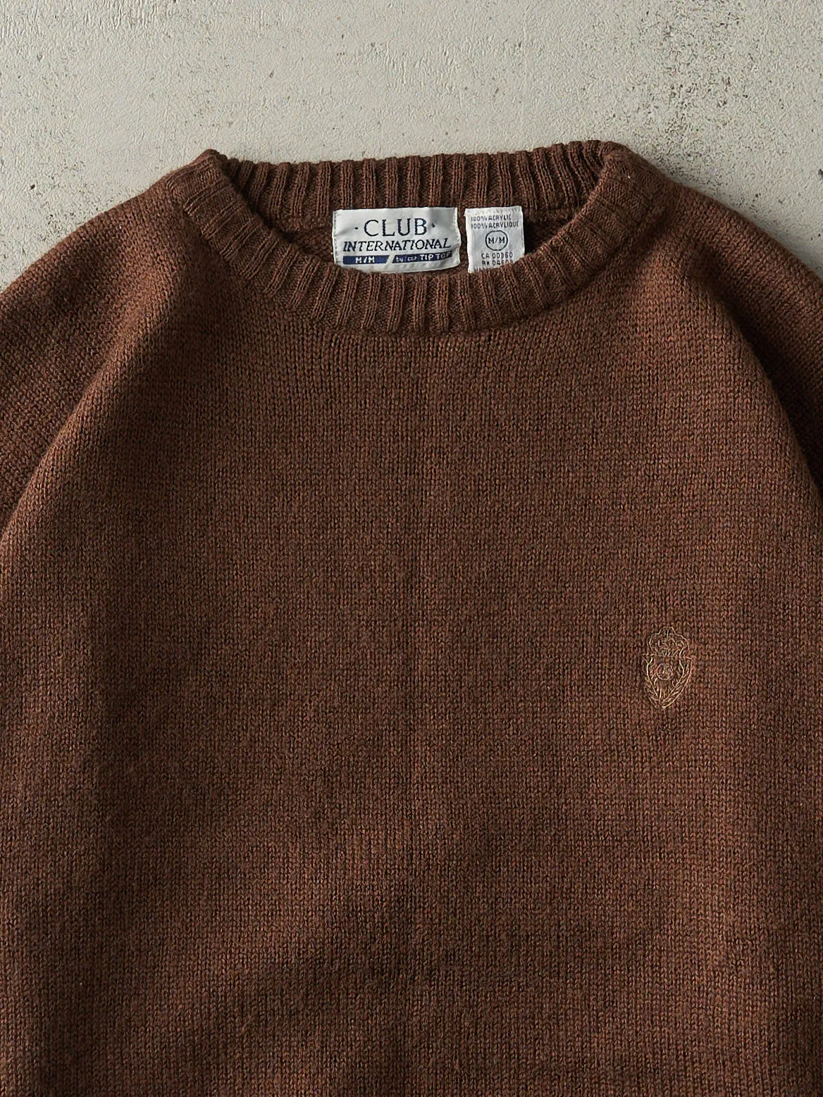 Vintage 90s Brown Club International Knit (M/L) sold by Rebalance Vintage product image thumbnail 3