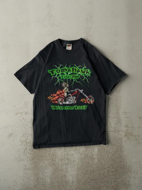 Vintage 05' Black Tomahawk Motorcycle Rally Tee (M) made by Rebalance Vintage