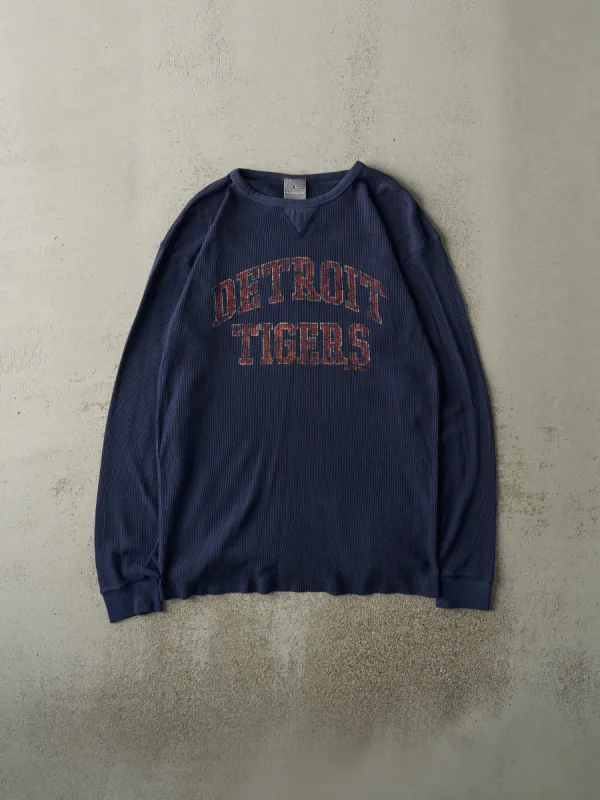 Vintage 08' Navy Blue Detroit Tigers Thermal Long Sleeve (M) sold by Rebalance Vintage