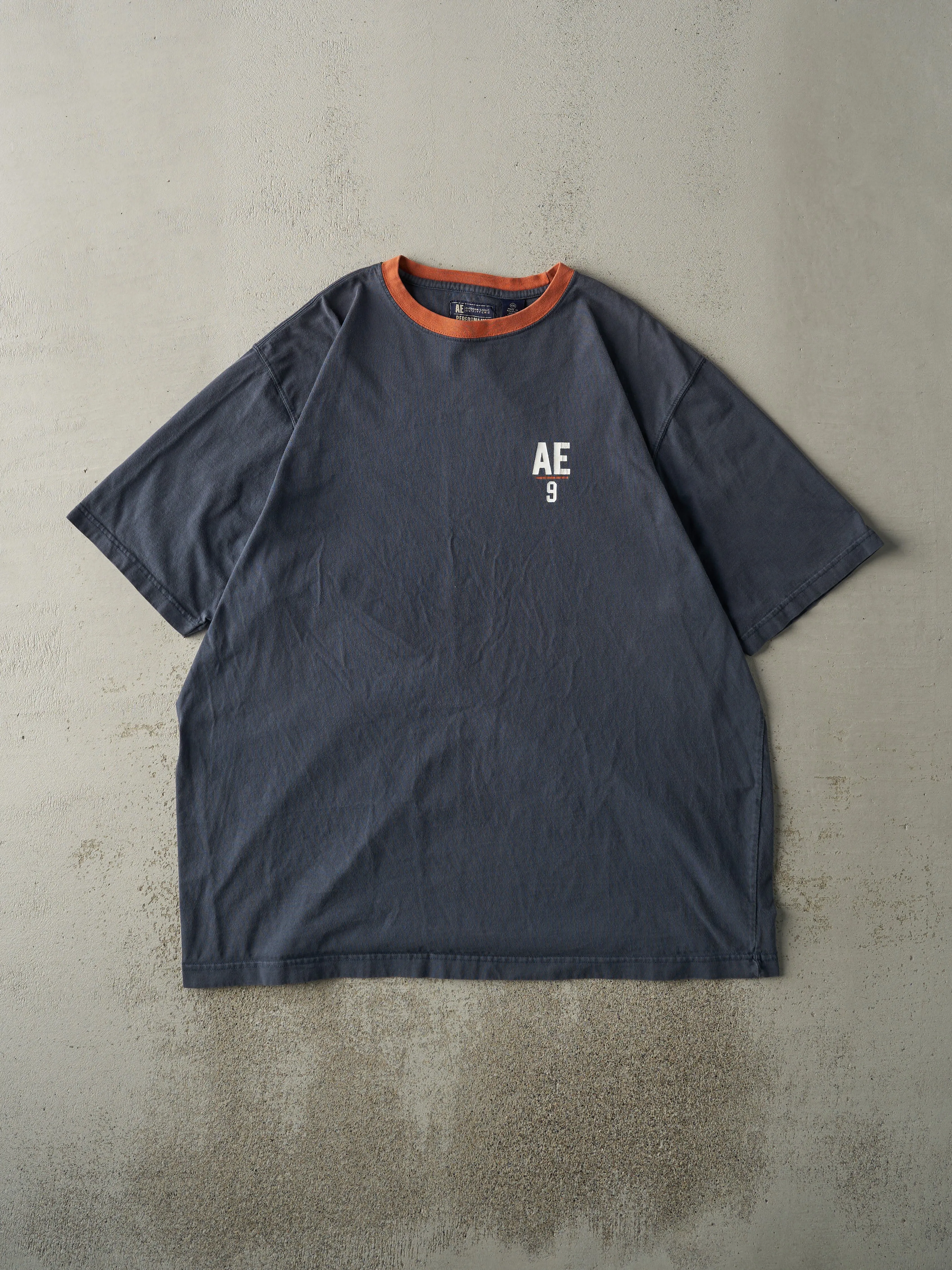 Vintage Y2K Navy Blue & Orange American Eagle Tee (XXL/XXXL) sold by Rebalance Vintage