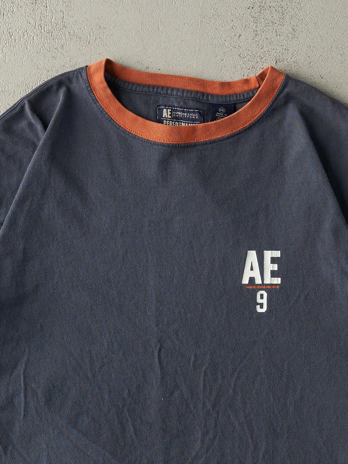 Vintage Y2K Navy Blue & Orange American Eagle Tee (XXL/XXXL) sold by Rebalance Vintage product image thumbnail 3