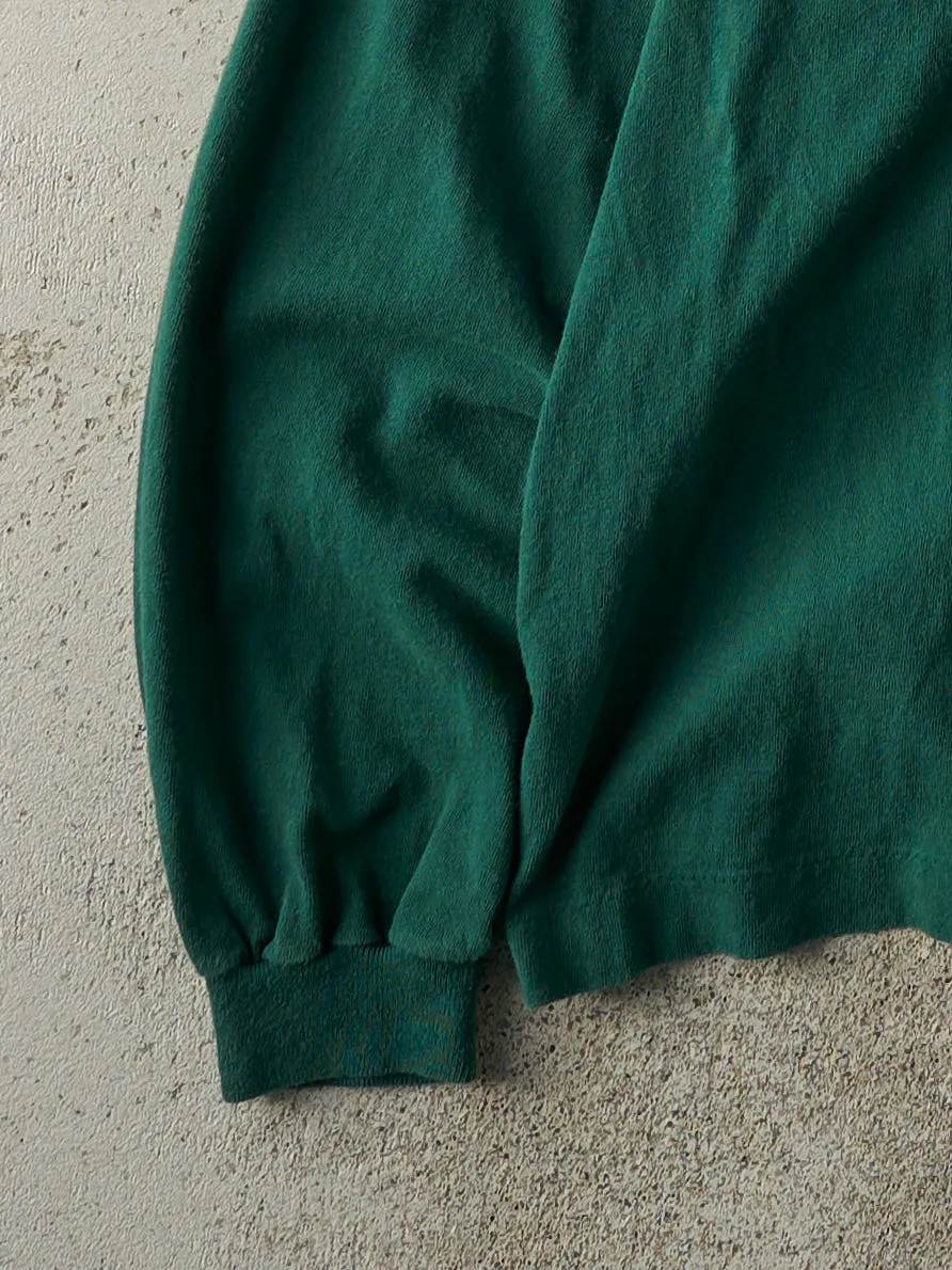 Vintage 90s Green Blank Long Sleeve (L) sold by Rebalance Vintage product image thumbnail 3