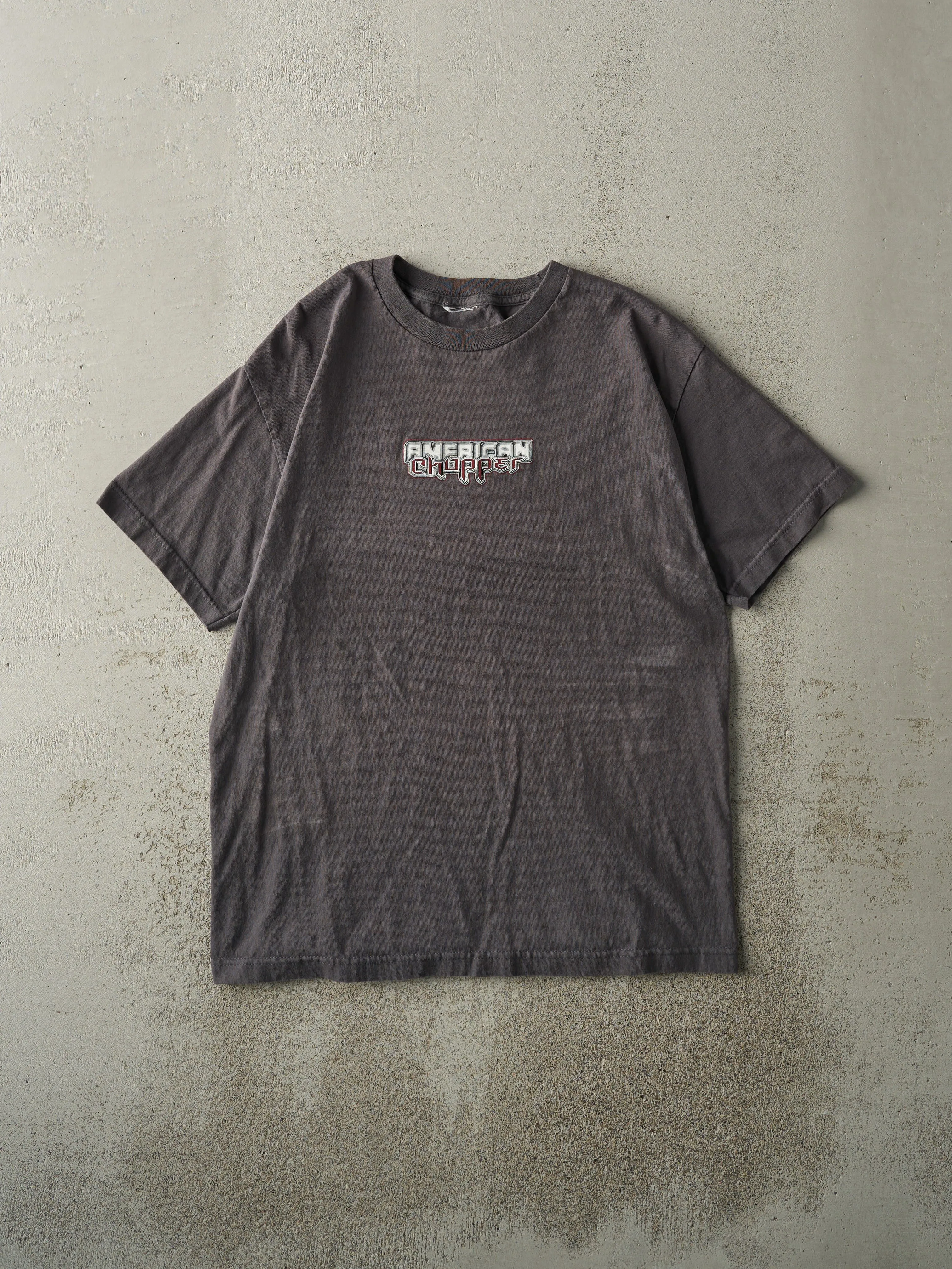 Vintage Y2K Charcoal Grey American Chopper Tee (M) sold by Rebalance Vintage