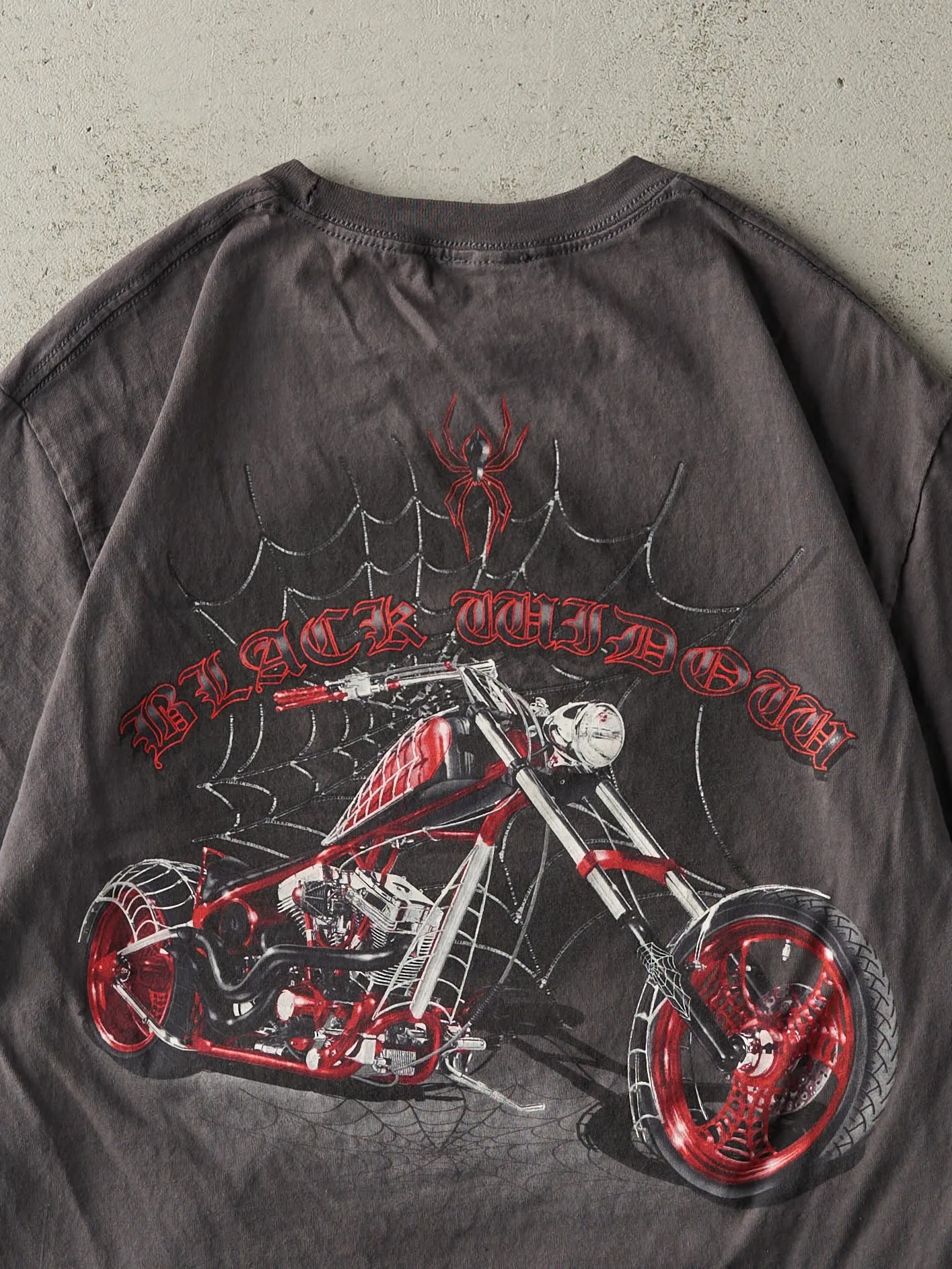 Vintage Y2K Charcoal Grey American Chopper Tee (M) sold by Rebalance Vintage product image thumbnail 4