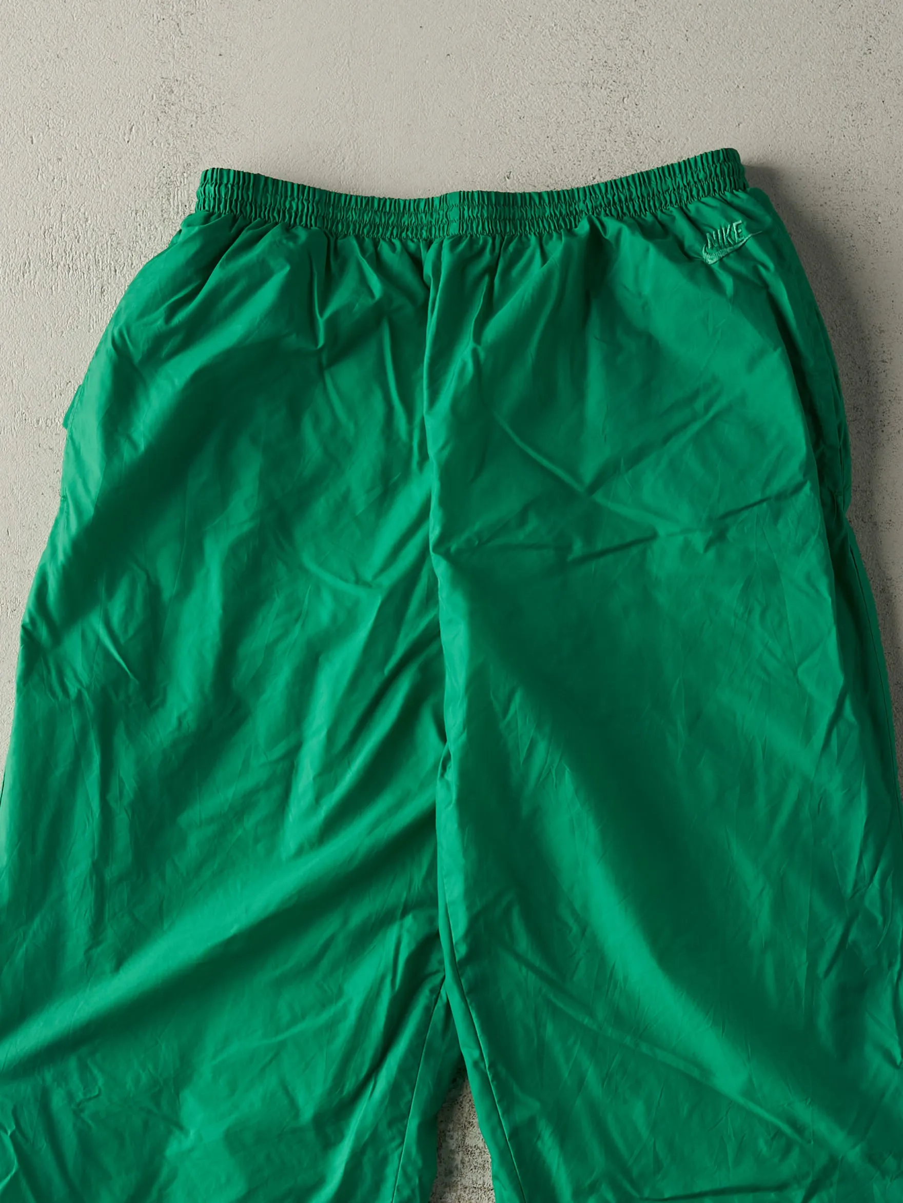 Vintage 90s Green Embroidered Nike Windbreaker Pants (28x32) sold by Rebalance Vintage product image thumbnail 3