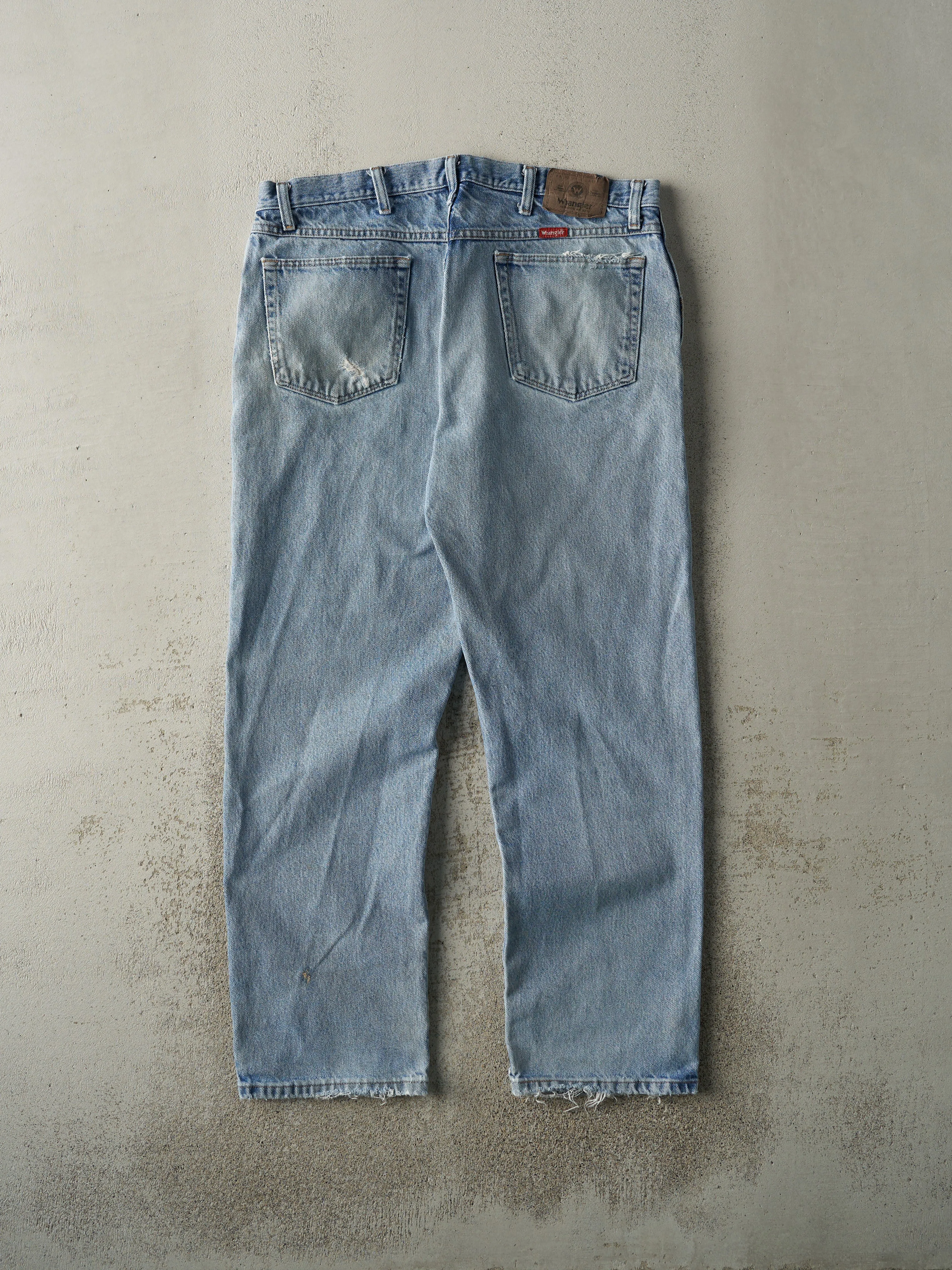 Vintage 90s Light Wash Wrangler Jeans (37x29.5) sold by Rebalance Vintage product image thumbnail 3
