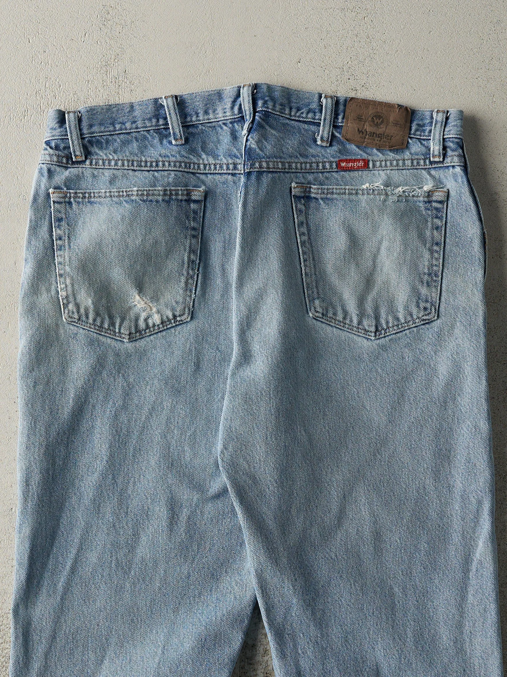 Vintage 90s Light Wash Wrangler Jeans (37x29.5) sold by Rebalance Vintage product image thumbnail 5