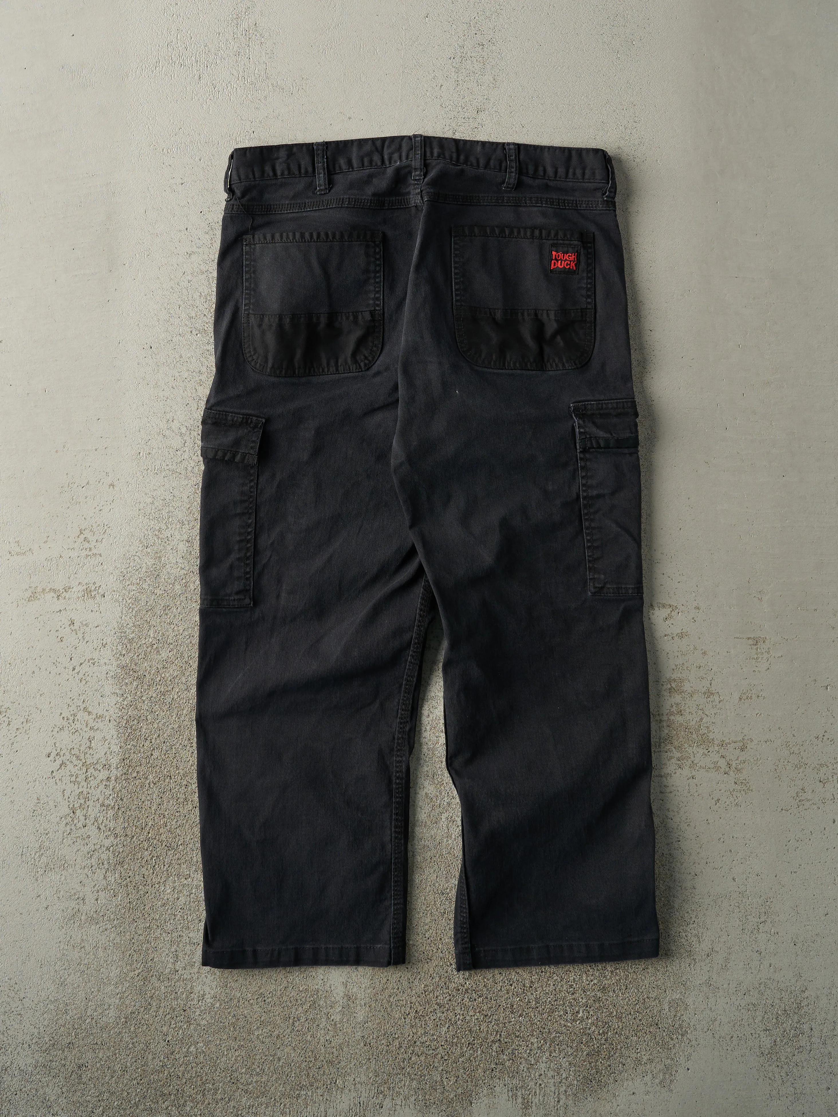 Vintage 90s Black Tough Duck Cargo Work Pants (35.5x26) sold by Rebalance Vintage product image thumbnail 2