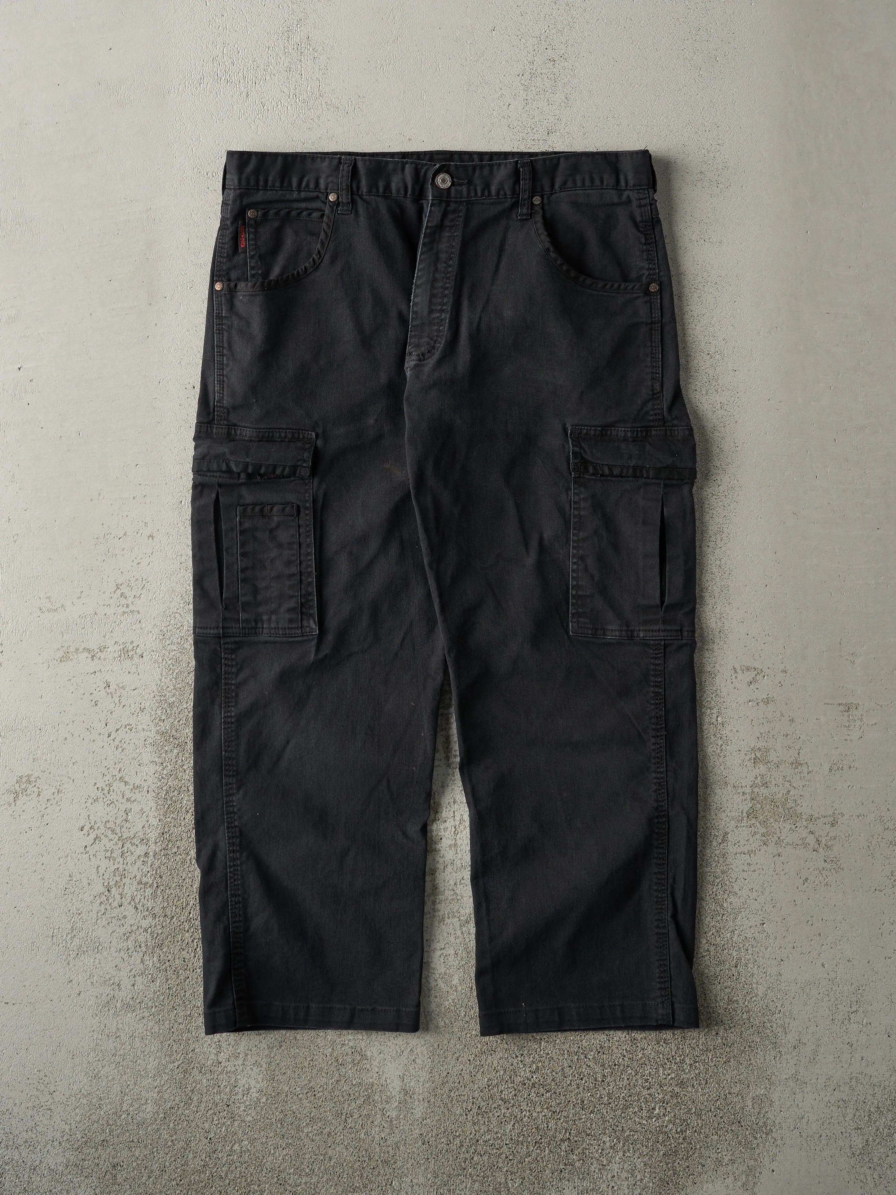 Vintage 90s Black Tough Duck Cargo Work Pants (35.5x26) sold by Rebalance Vintage