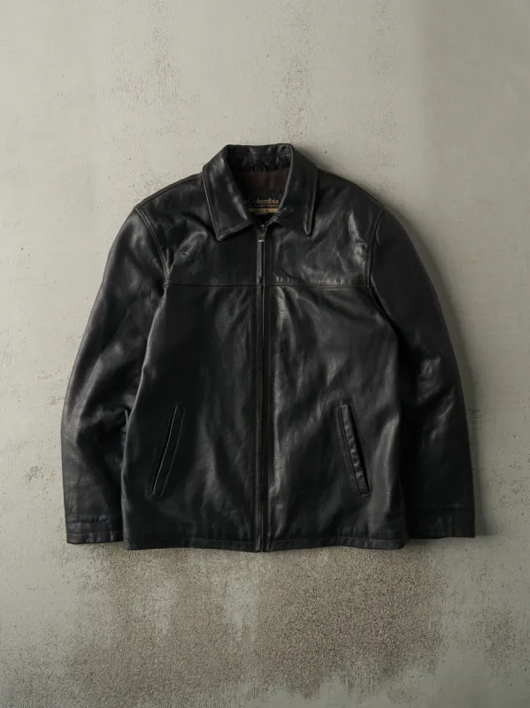 Vintage Y2K Black Columbia Sportswear Leather Jacket (M) sold by Rebalance Vintage