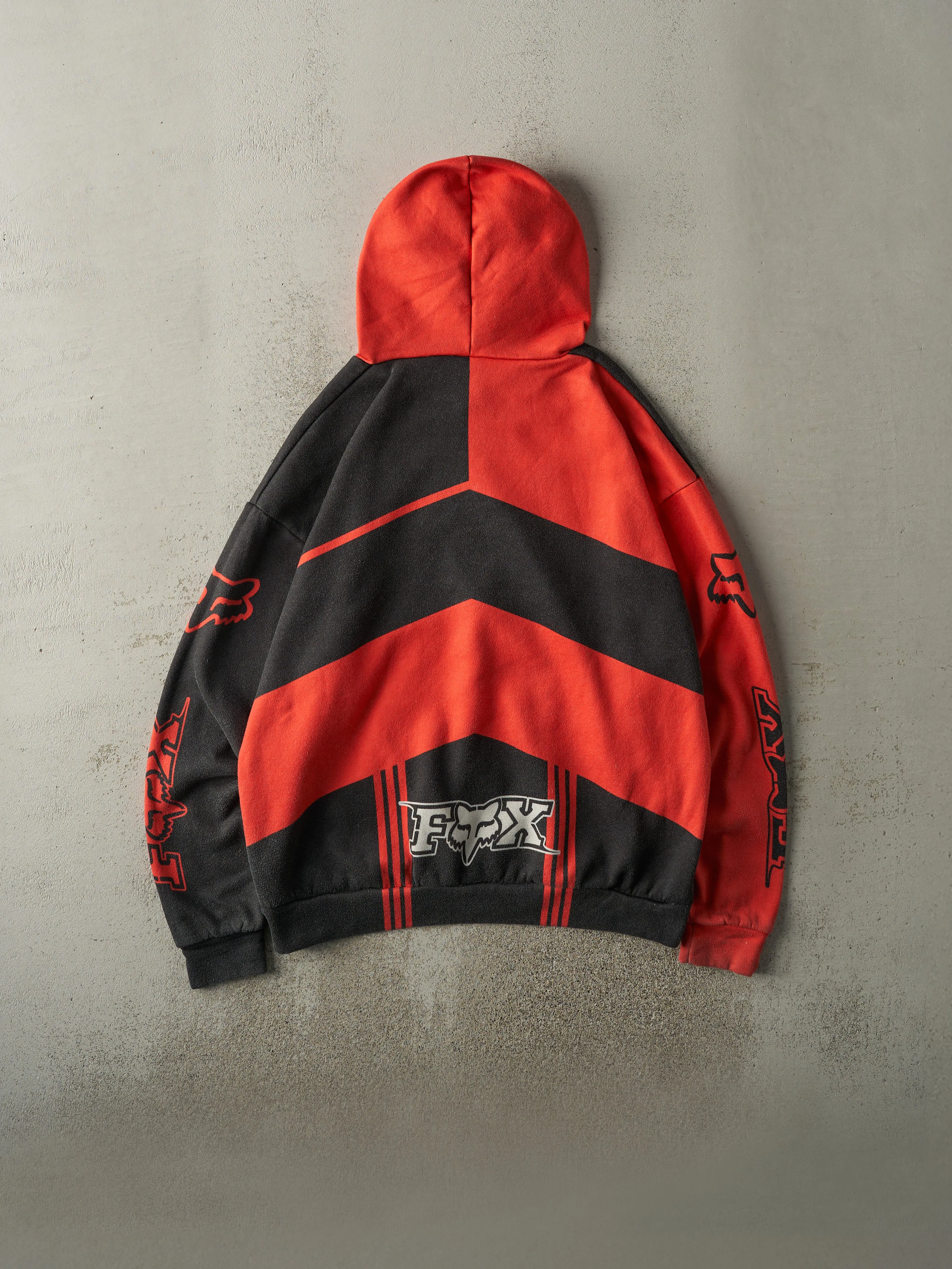 Vintage Y2K Red & Black Honda x Fox Racing Hoodie (L/XL) sold by Rebalance Vintage product image thumbnail 2