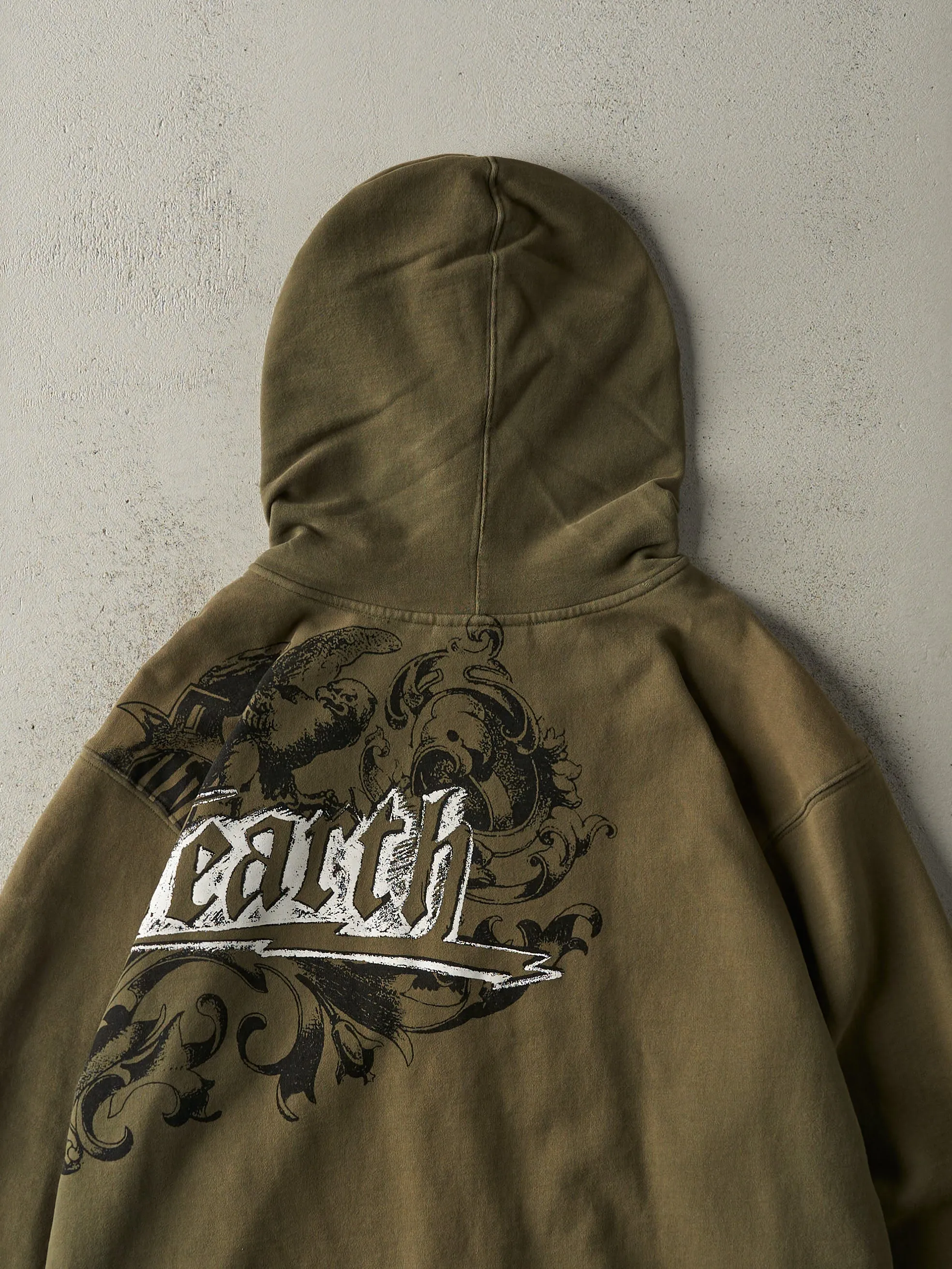 Vintage Y2K Green Ocean Earth Zip Up Graphic Hoodie (L) sold by Rebalance Vintage product image thumbnail 4