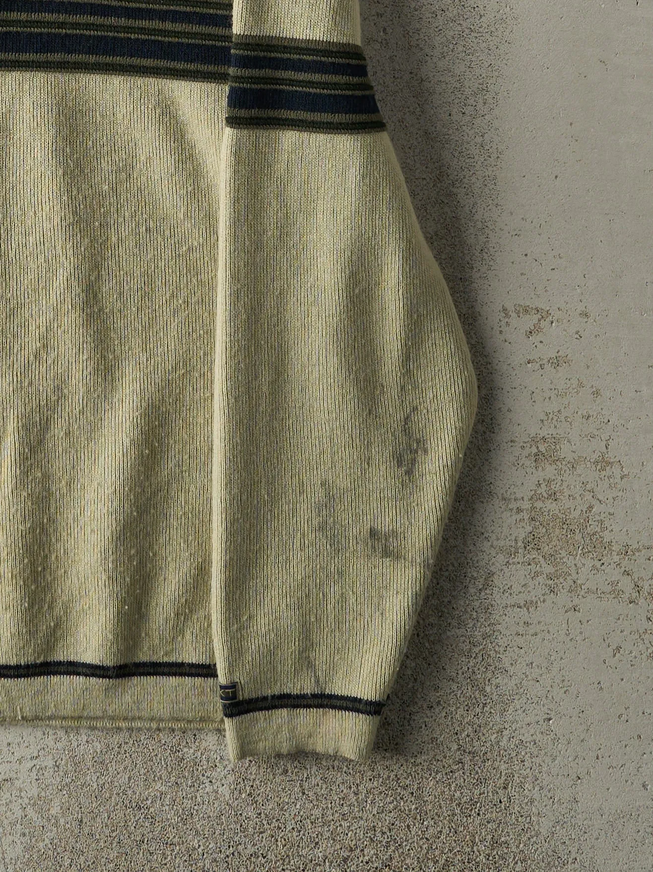 Vintage Y2K Green Striped Thermal Long Sleeve (S/M) sold by Rebalance Vintage product image thumbnail 4