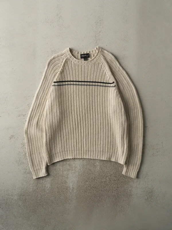 Vintage Y2K Beige Eddie Bauer Knit (M) sold by Rebalance Vintage