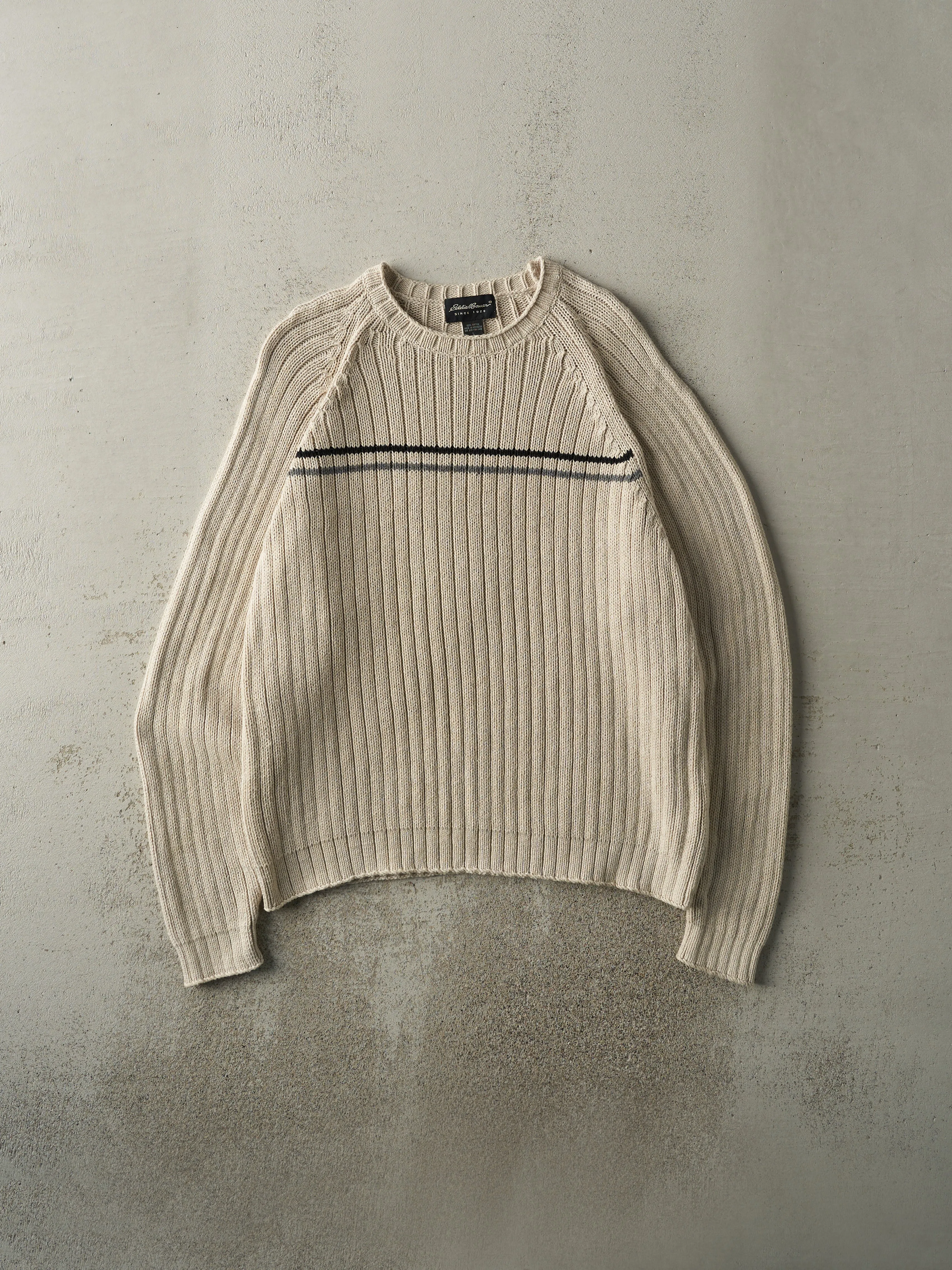 Vintage Y2K Beige Eddie Bauer Knit (M) sold by Rebalance Vintage