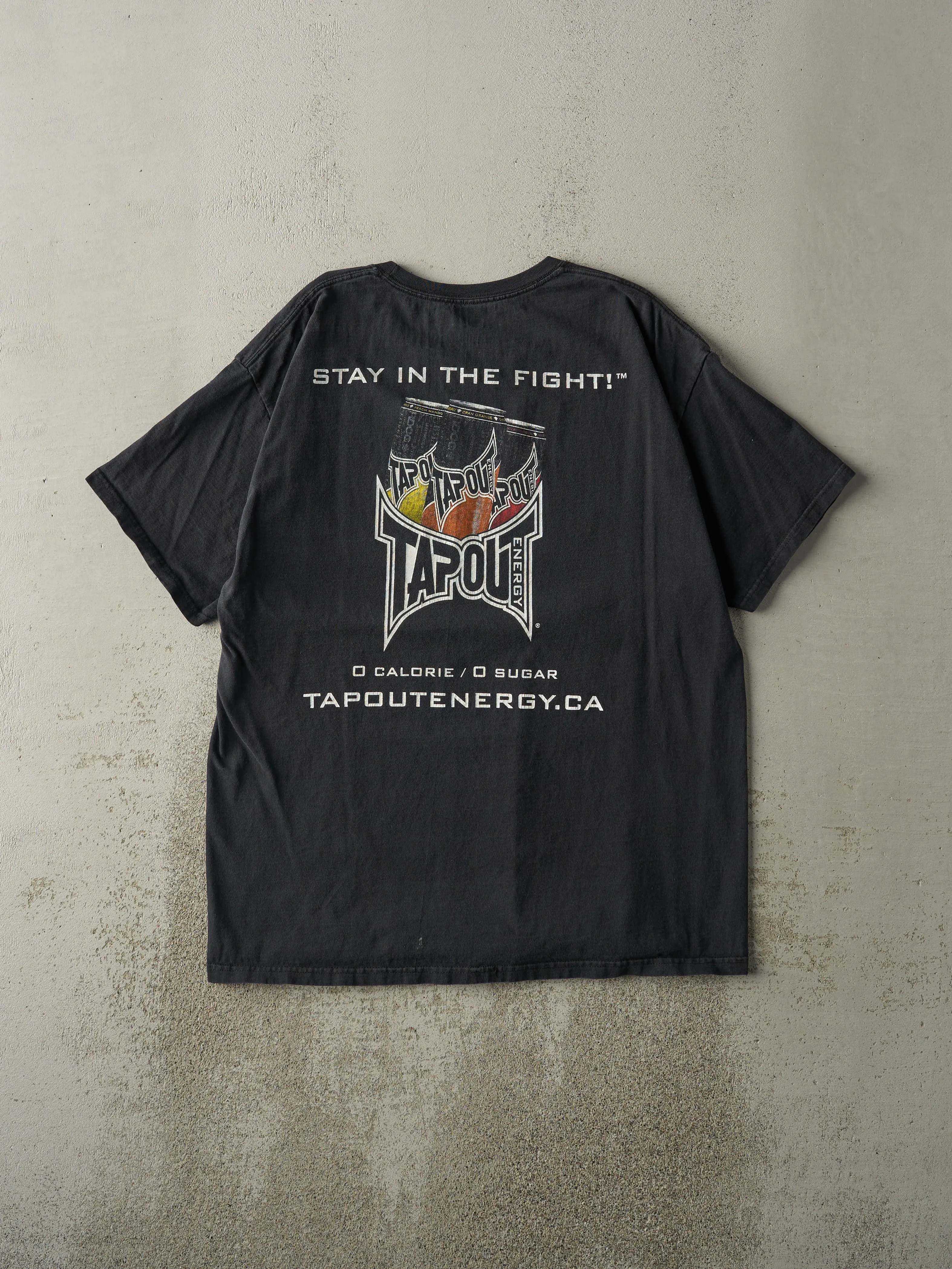 Vintage Y2K Black Tapout Energy Drink Tee (L) sold by Rebalance Vintage product image thumbnail 2
