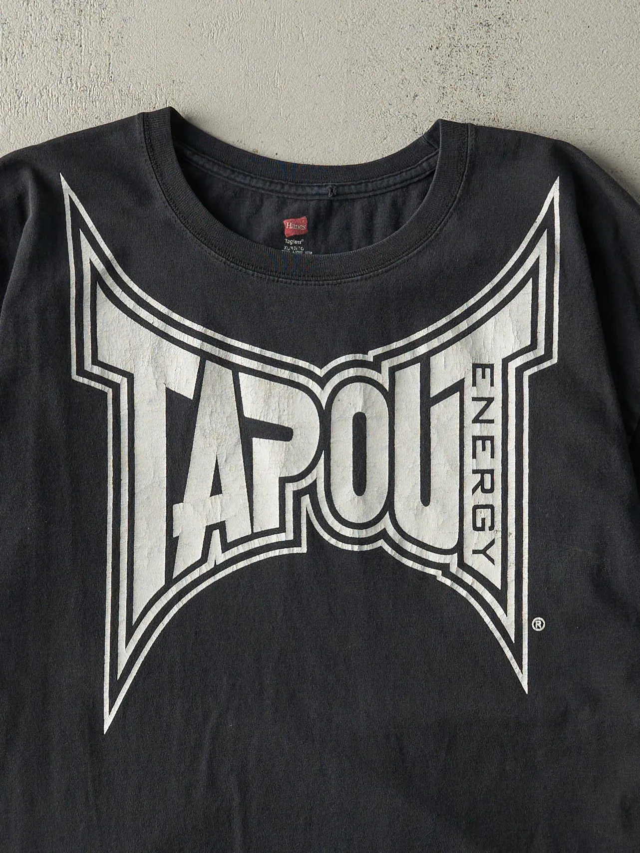 Vintage Y2K Black Tapout Energy Drink Tee (L) sold by Rebalance Vintage product image thumbnail 3