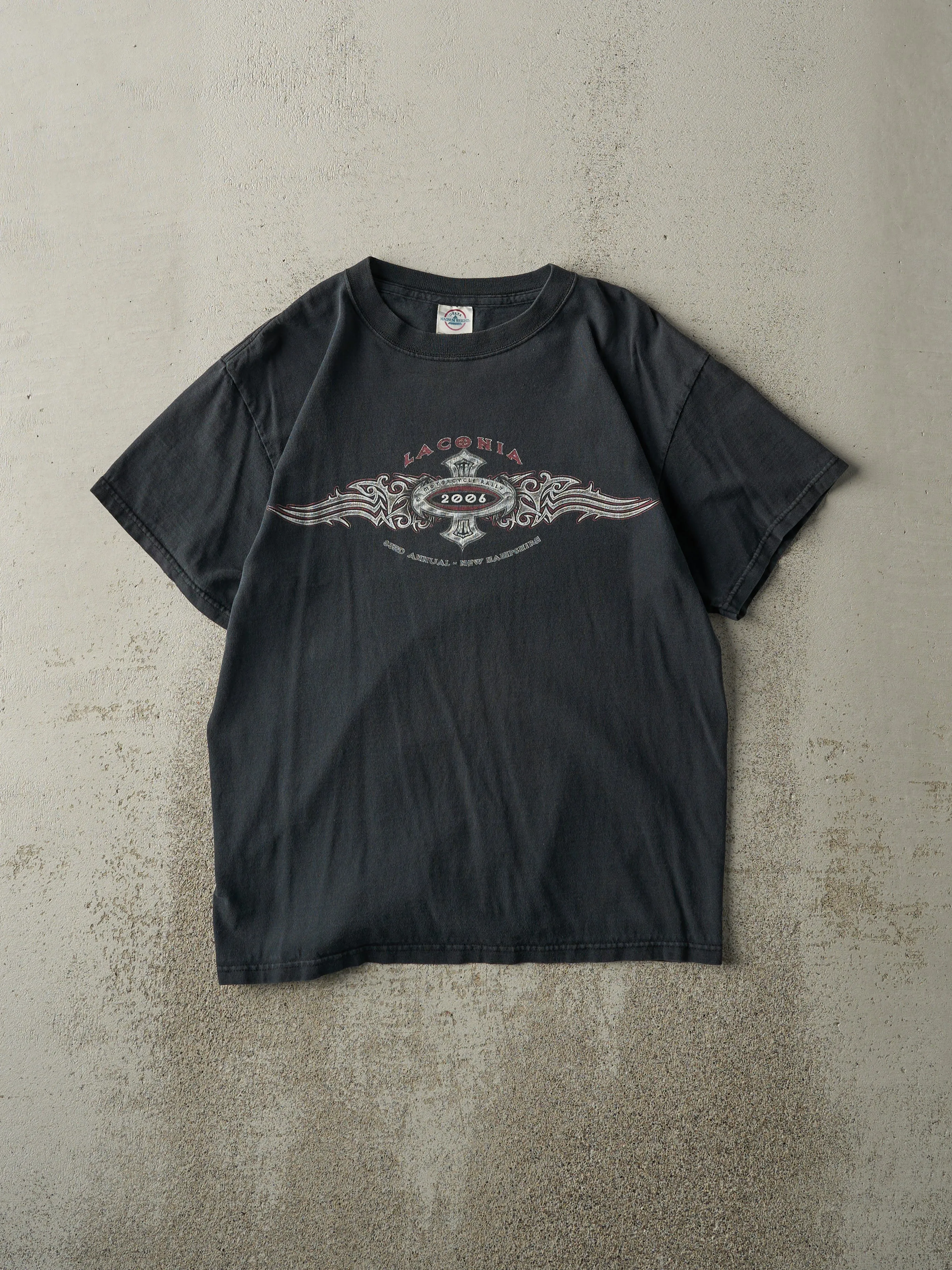 Vintage 06' Black Laconia Motorcycle Rally Tee (S/M) sold by Rebalance Vintage