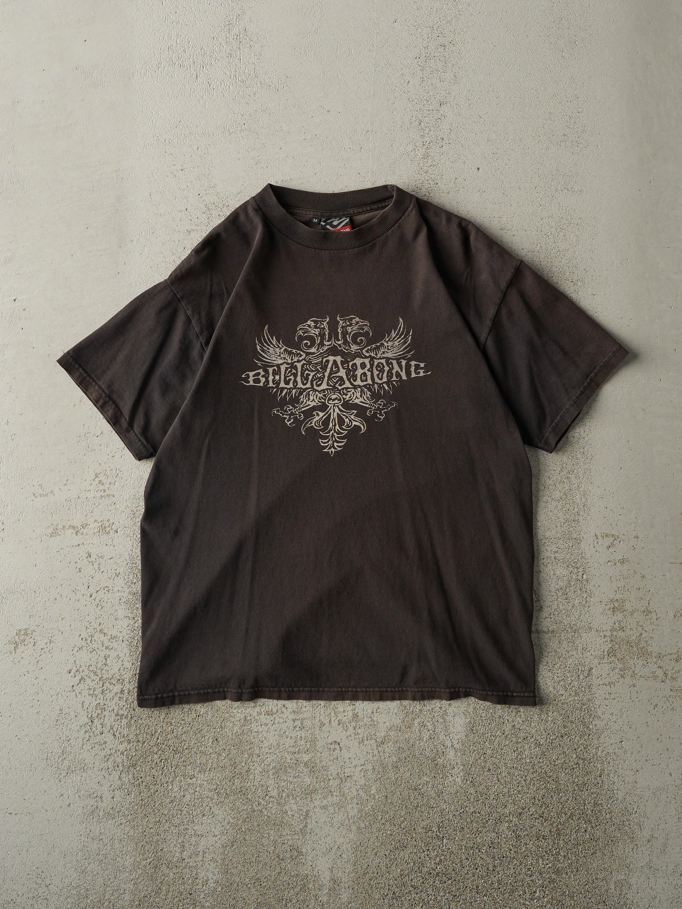 Vintage Y2K Faded Black Billabong Graphic Tee (M) sold by Rebalance Vintage