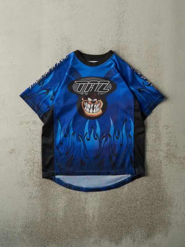 Vintage Y2K Blue Taz Tasmanian Devil Dirt Biking Jersey (S) sold by Rebalance Vintage