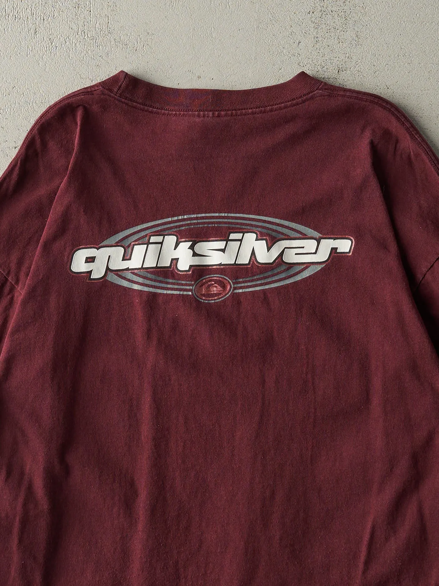 Vintage Y2K Burgundy Quiksilver Long Sleeve (L) sold by Rebalance Vintage product image thumbnail 5