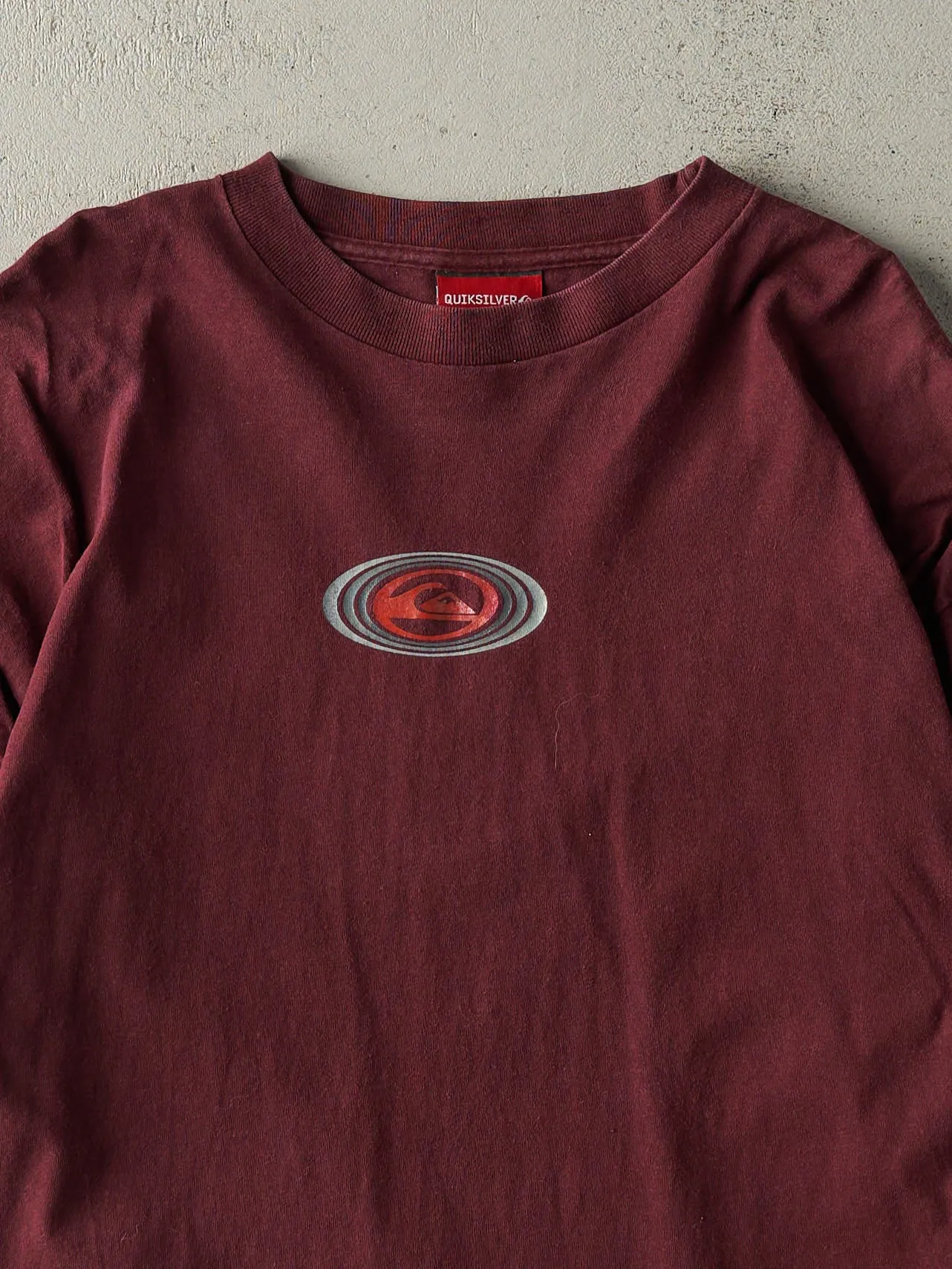 Vintage Y2K Burgundy Quiksilver Long Sleeve (L) sold by Rebalance Vintage product image thumbnail 3
